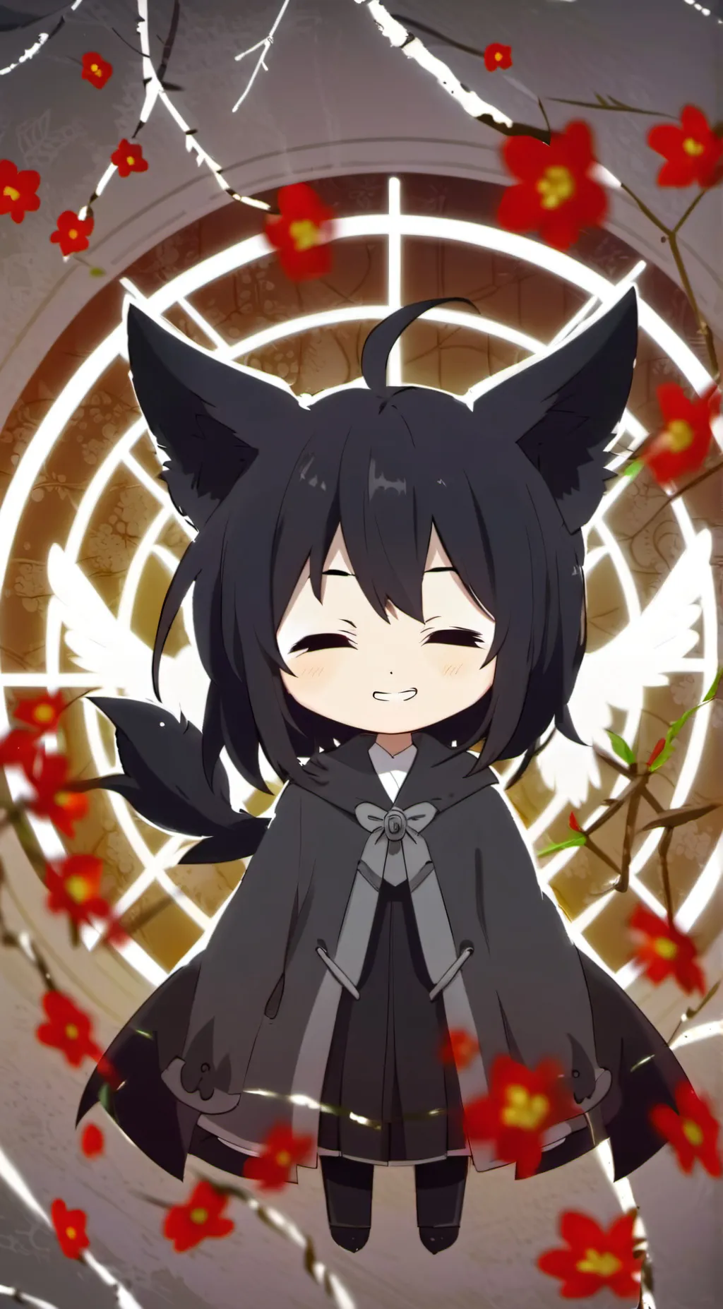 ai character: Miss circle background