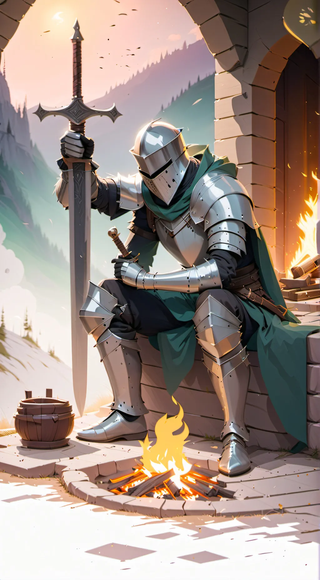 ai character: Knight background