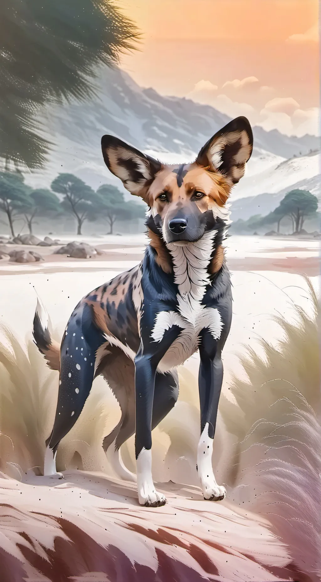 ai character: Max and spot  background