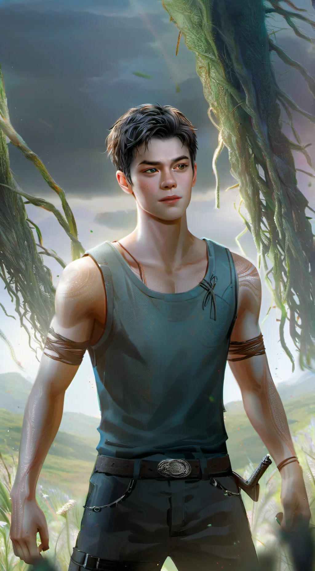 ai character: tomas maze runner  background
