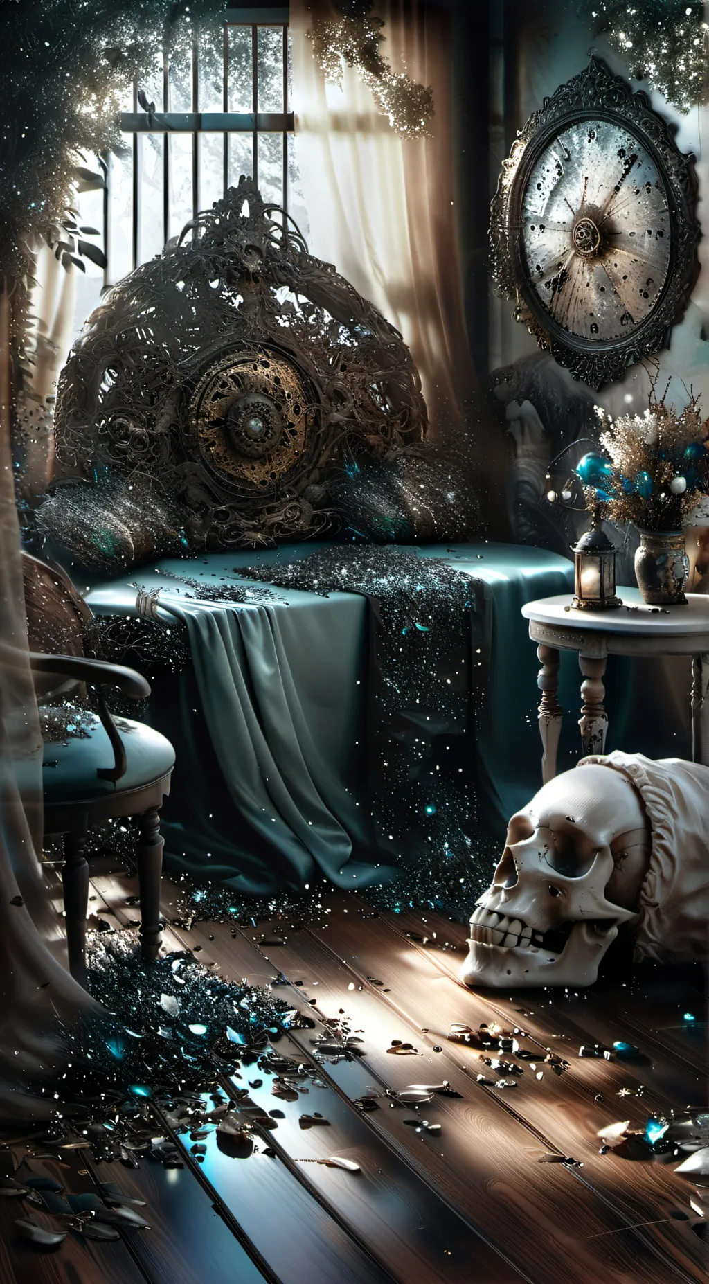 ai character: Fnaf meets hazbin background