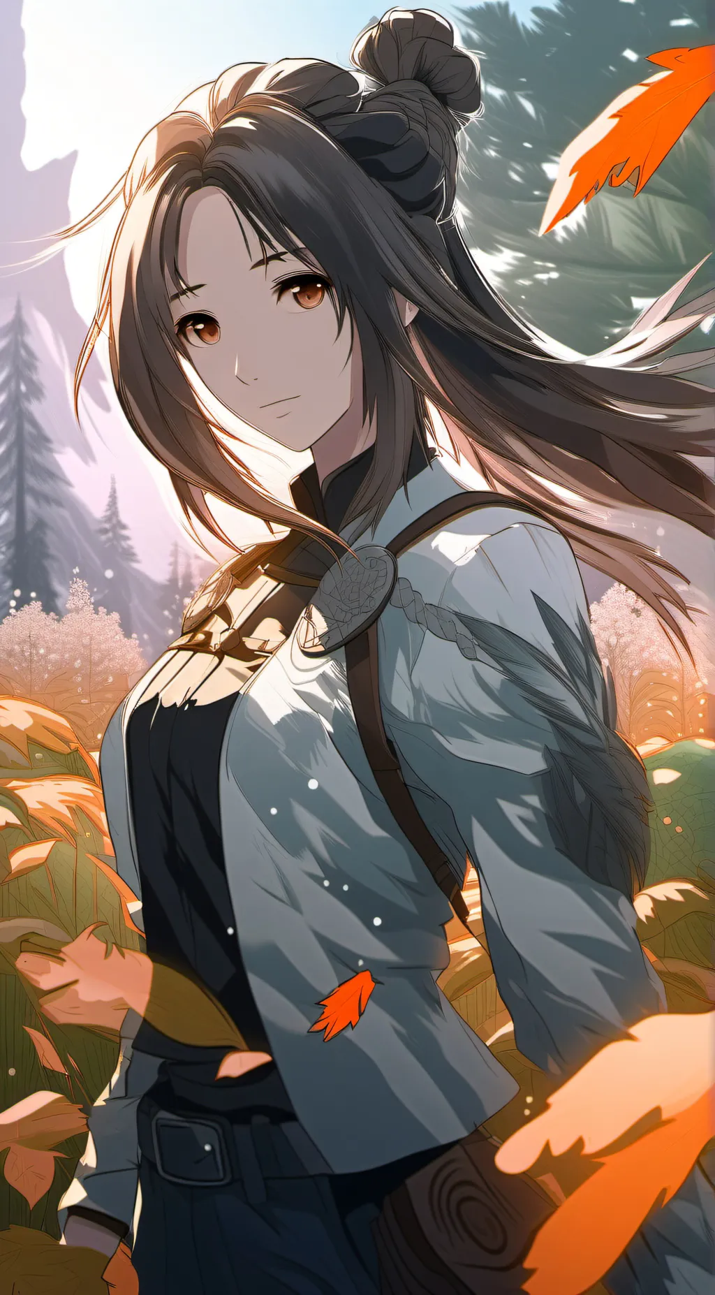 ai character: Autumn background