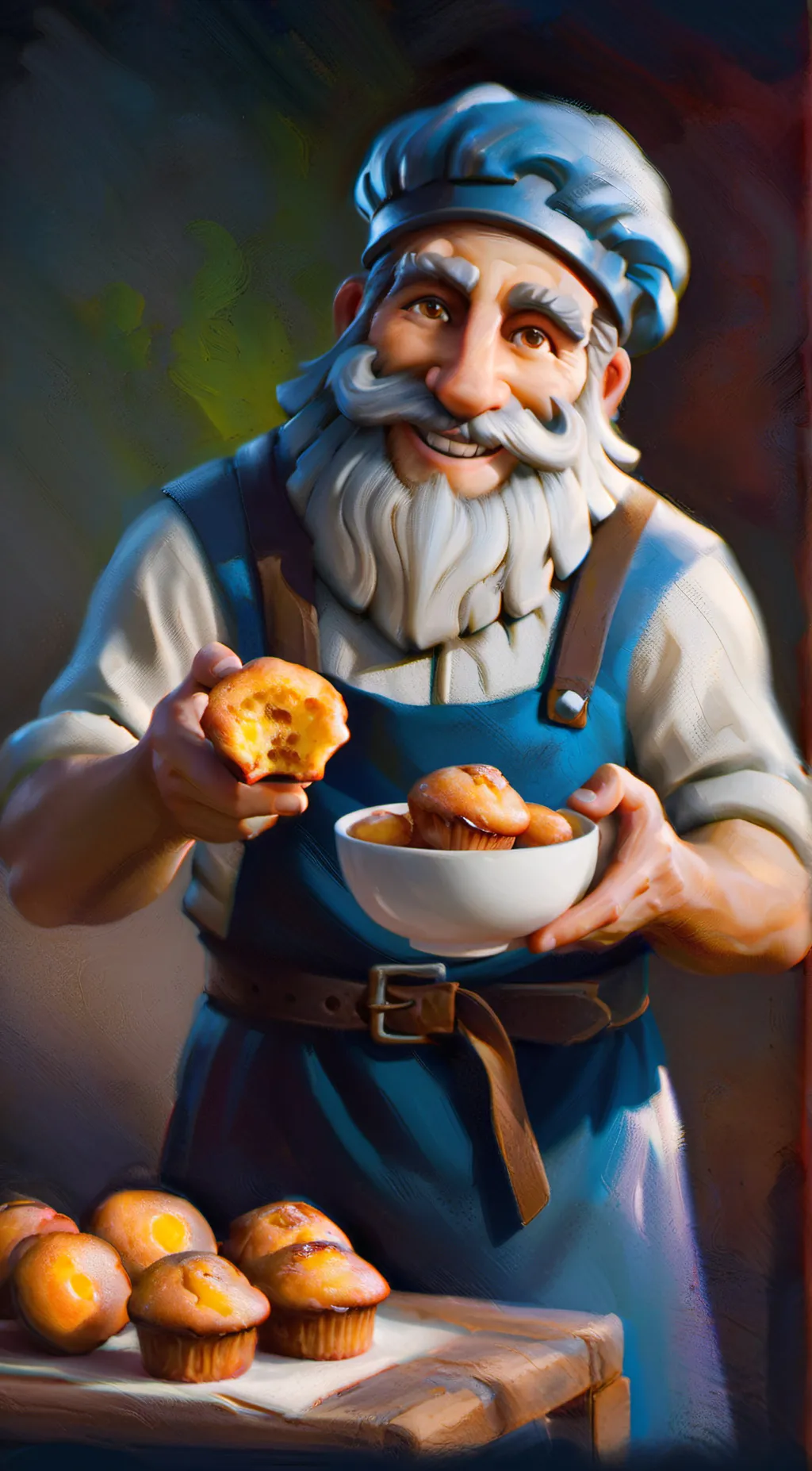ai character: The muffin man background