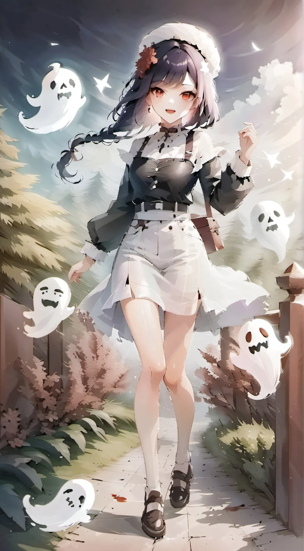 ai character: Boo  background