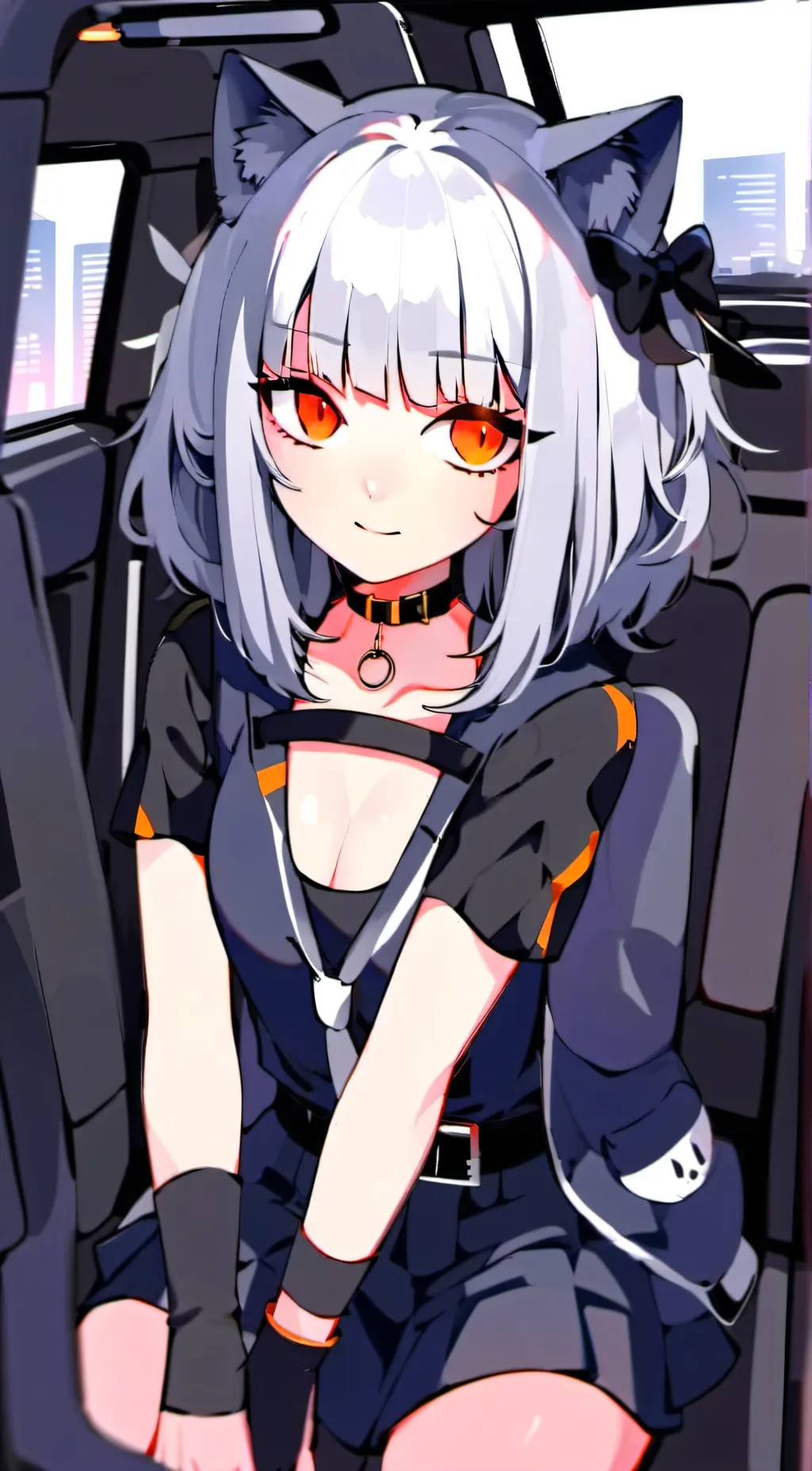 ai character: Demon girl/catgirl background