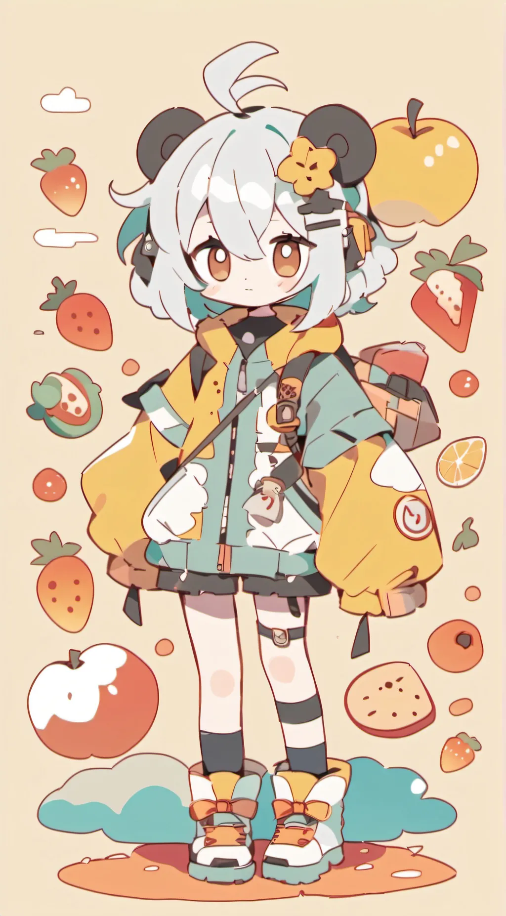 ai character: Olive background