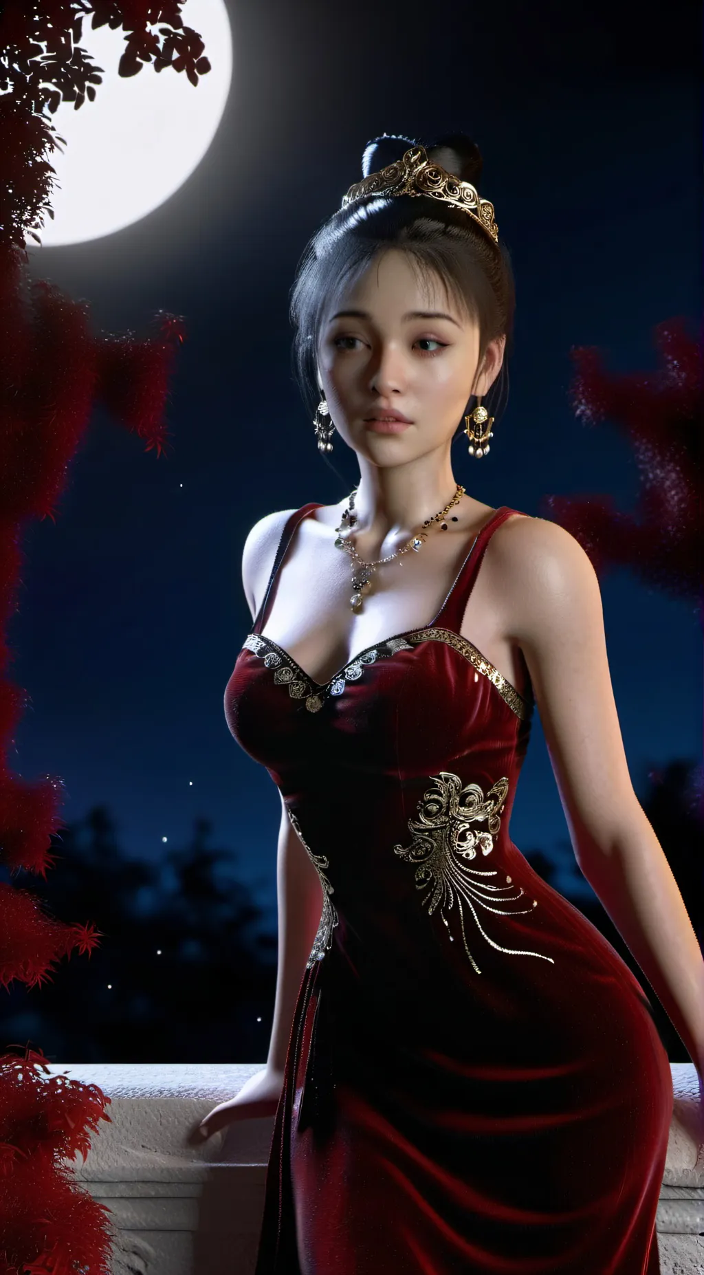 ai character: Moonlight  background