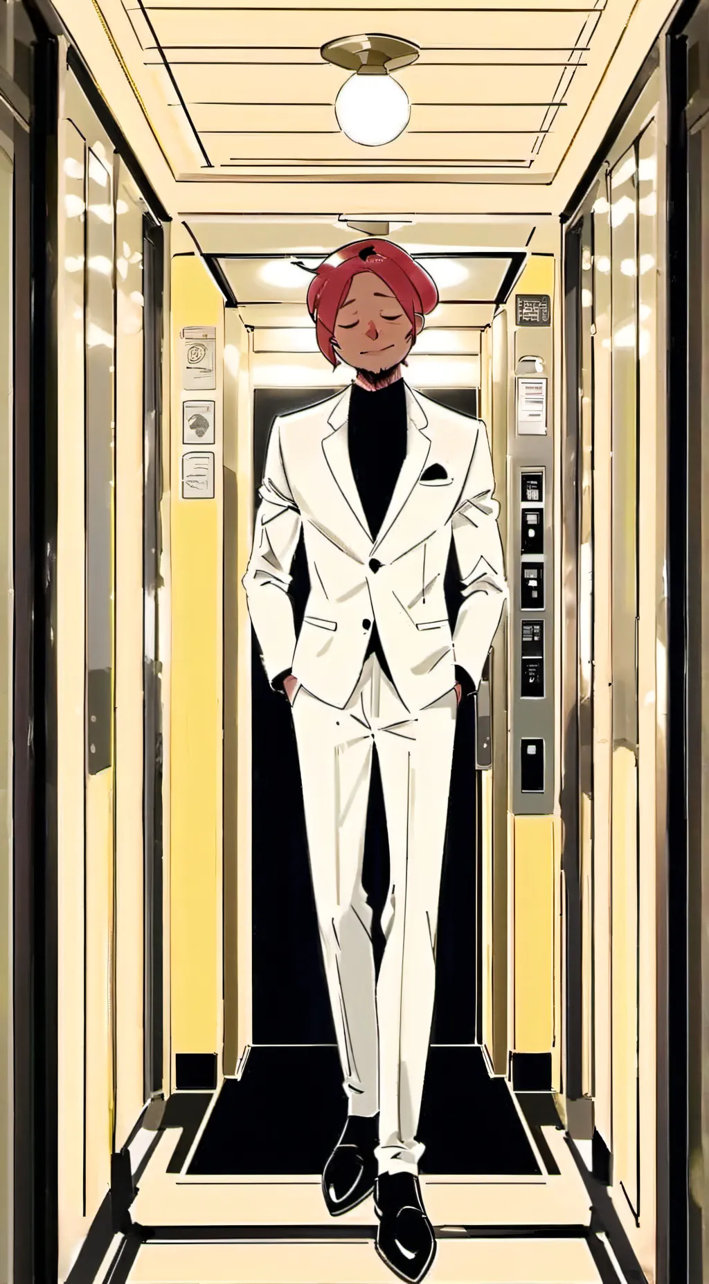 ai character: Elevator Man background