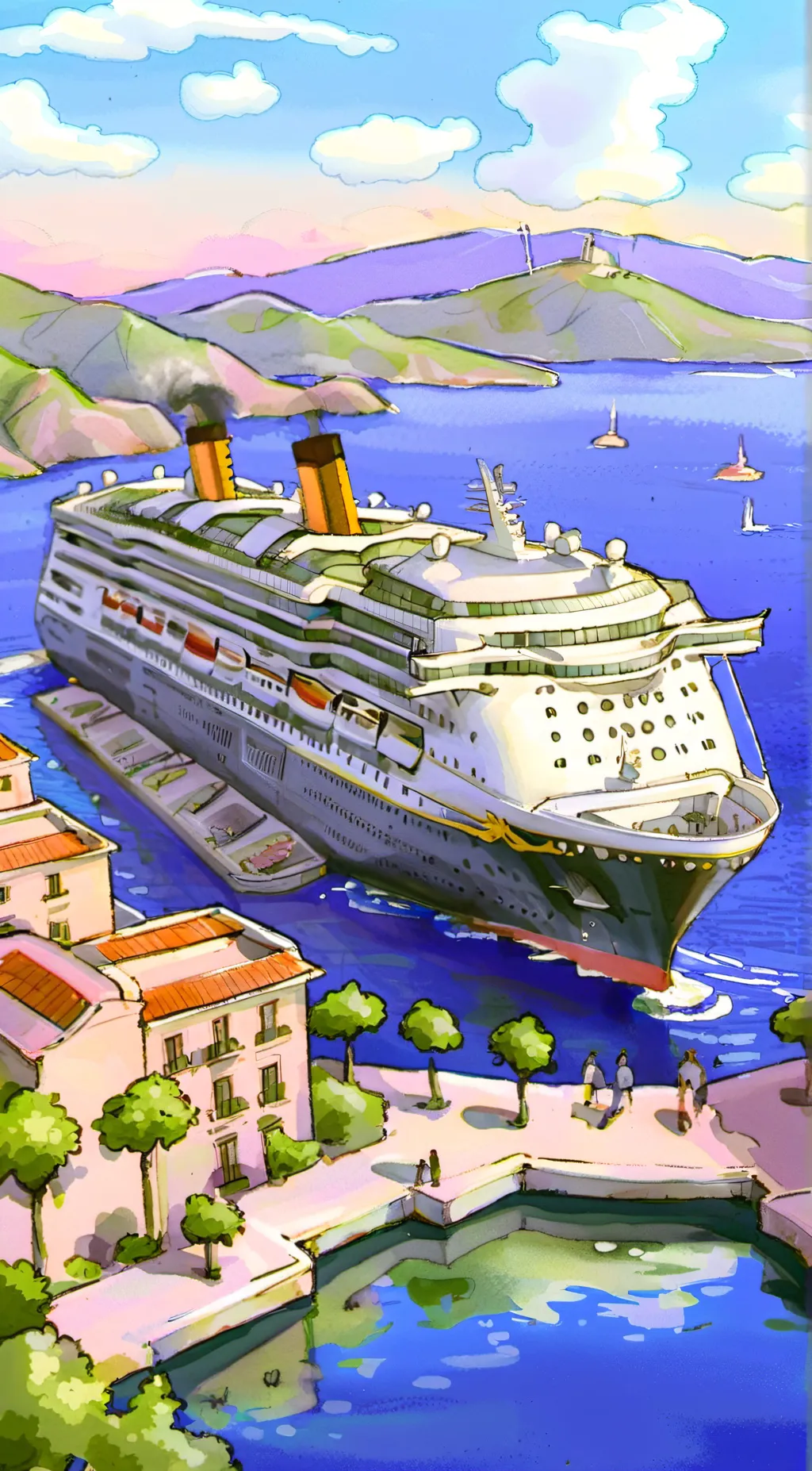 ai character: COSTA CONCORDIA background