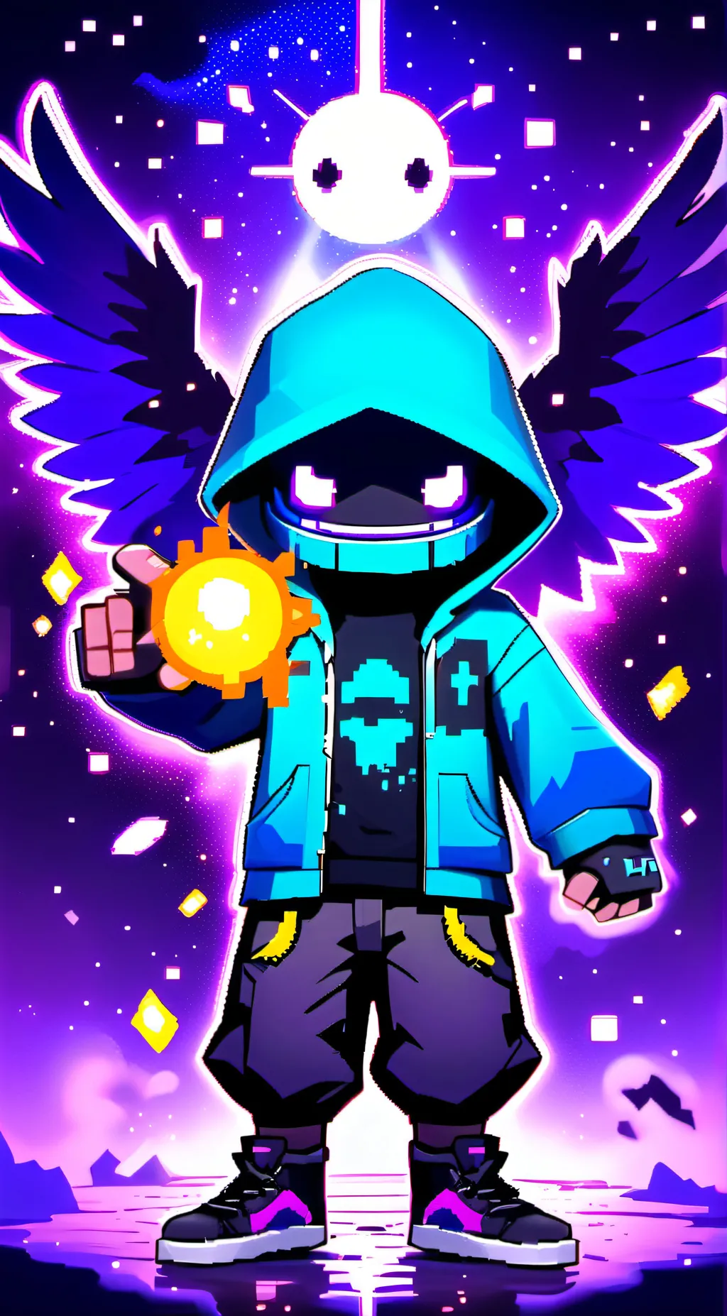 ai character: Portal The Glitch background