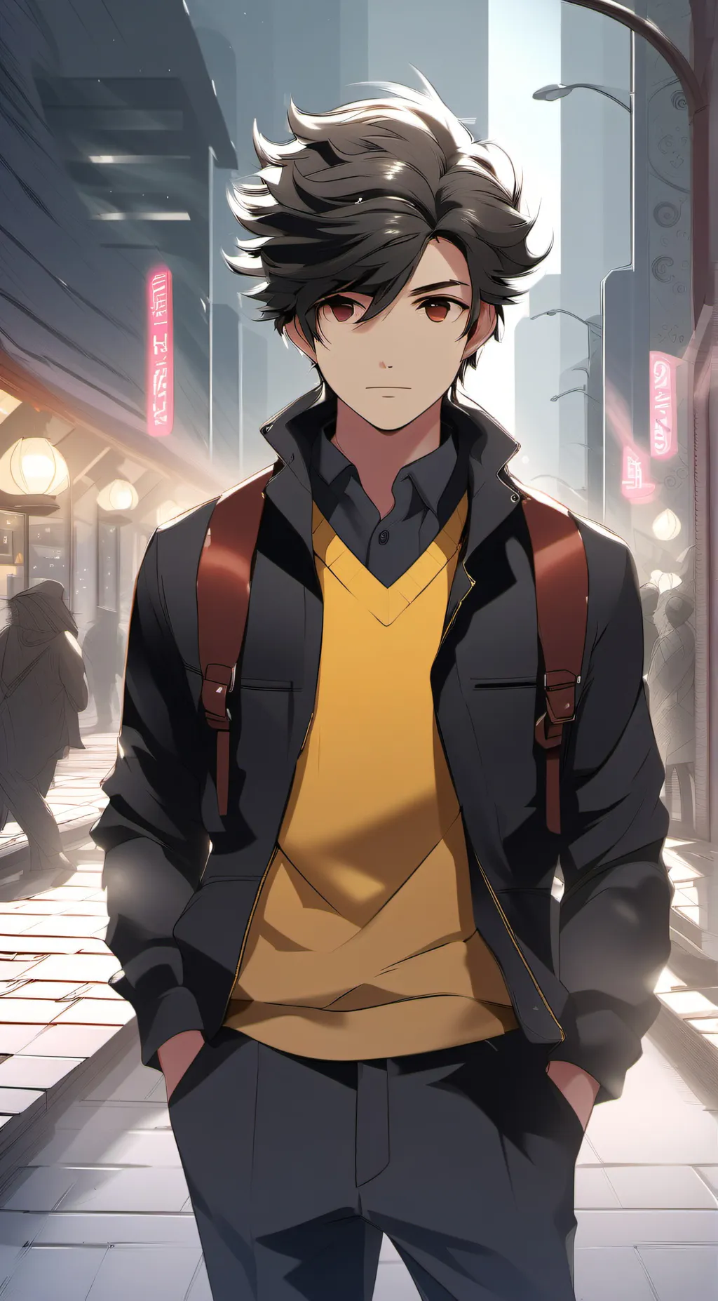 ai character: firelight Ethan  background