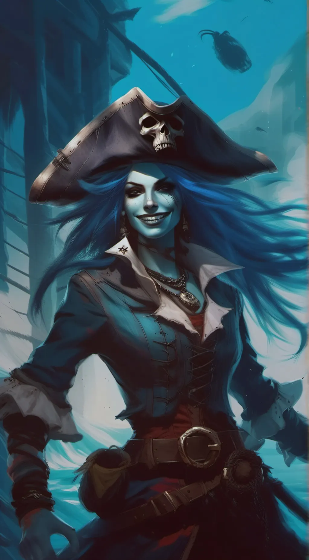 ai character: Captain Luna background