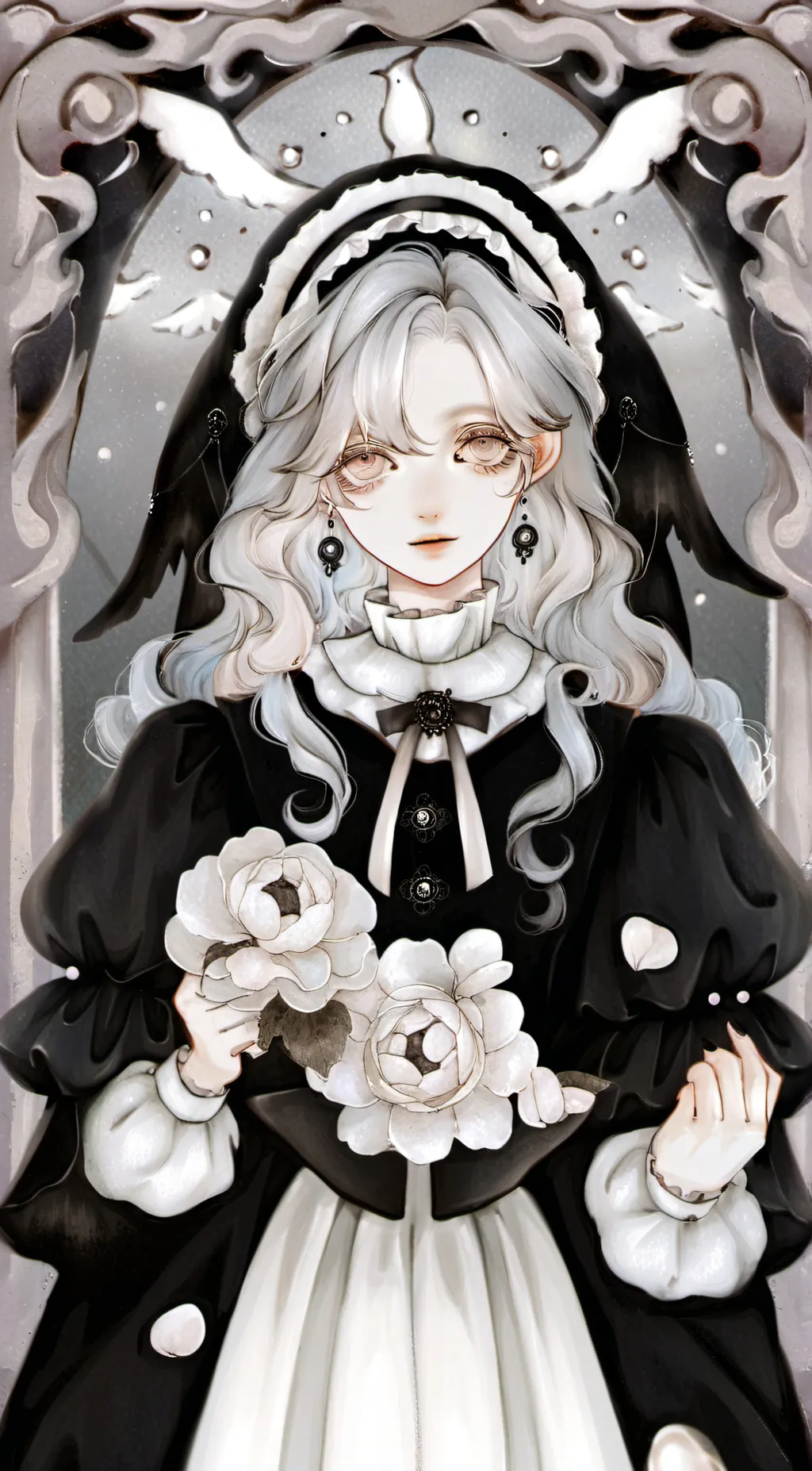 ai character: rose background