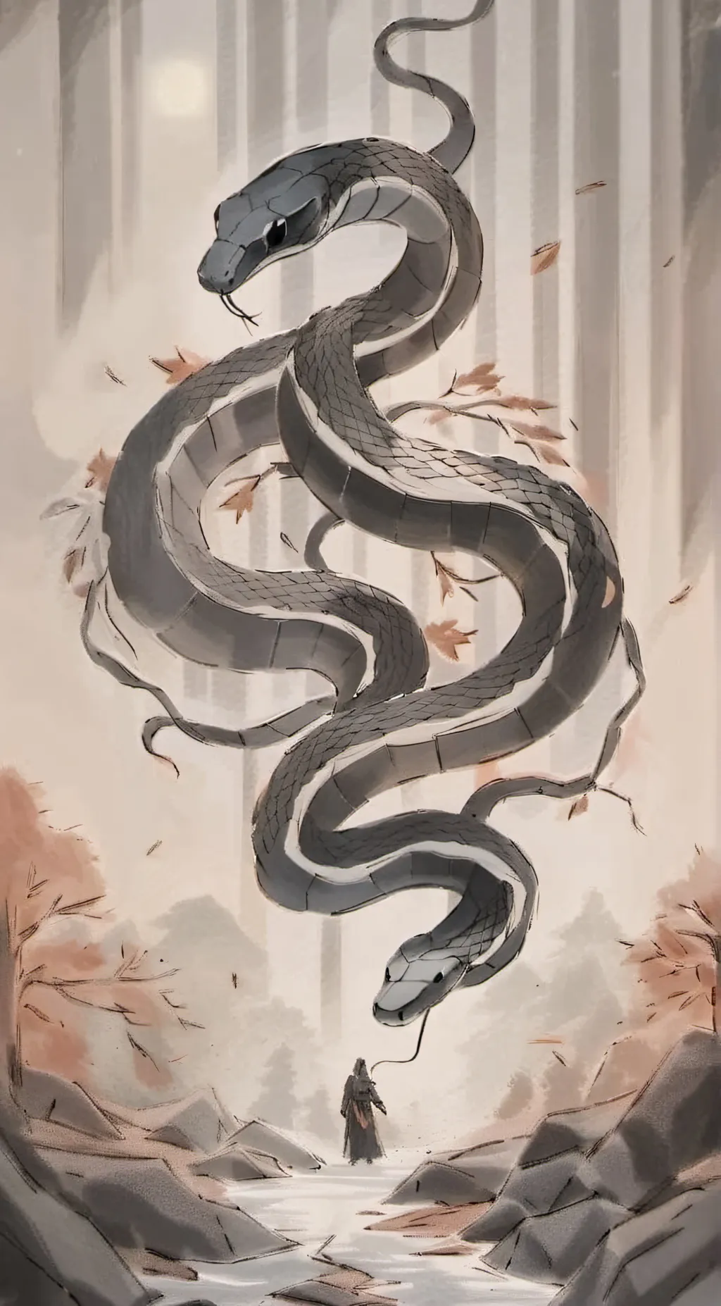 ai character: Ying and yang background