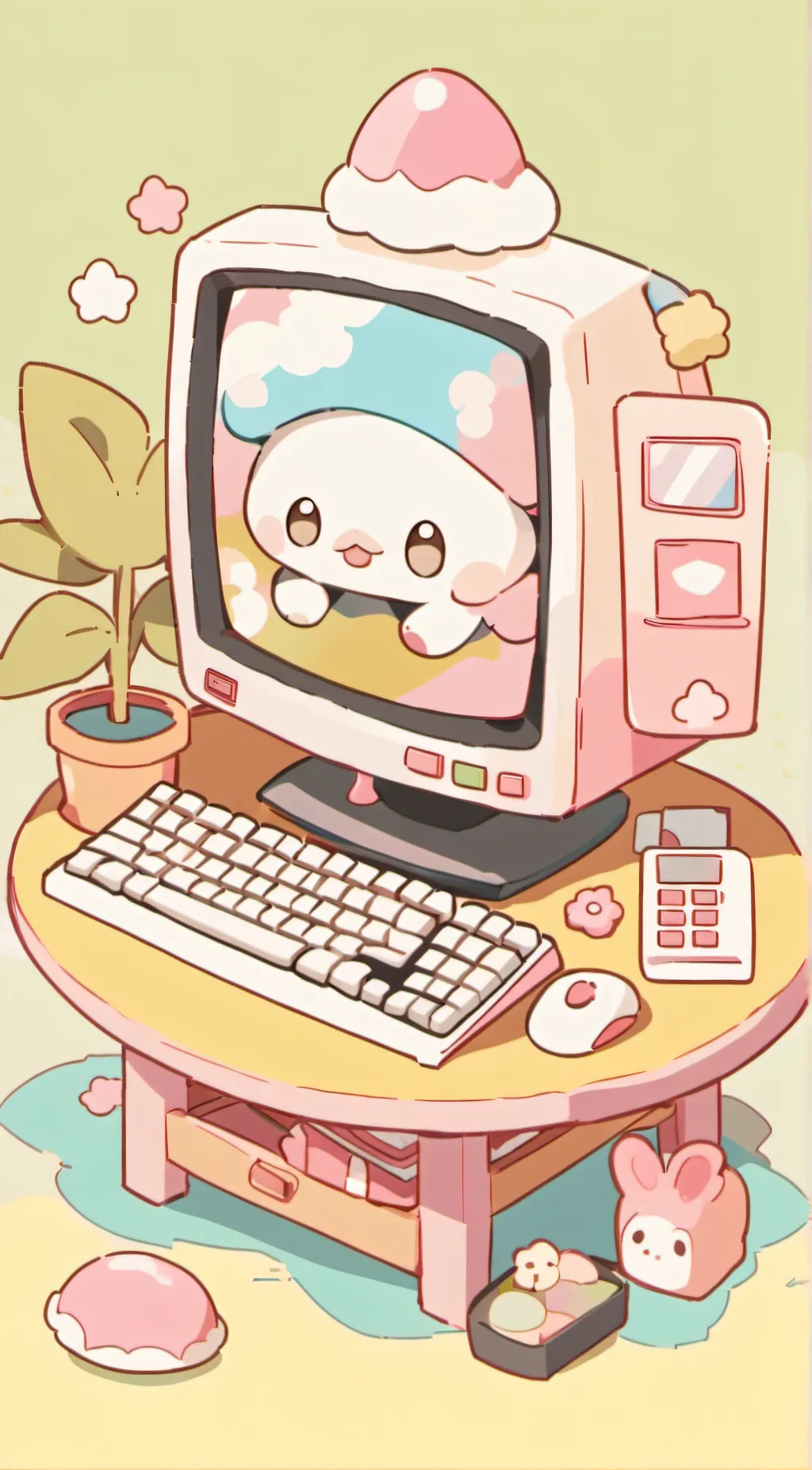 ai character: Hh×kinitopet background