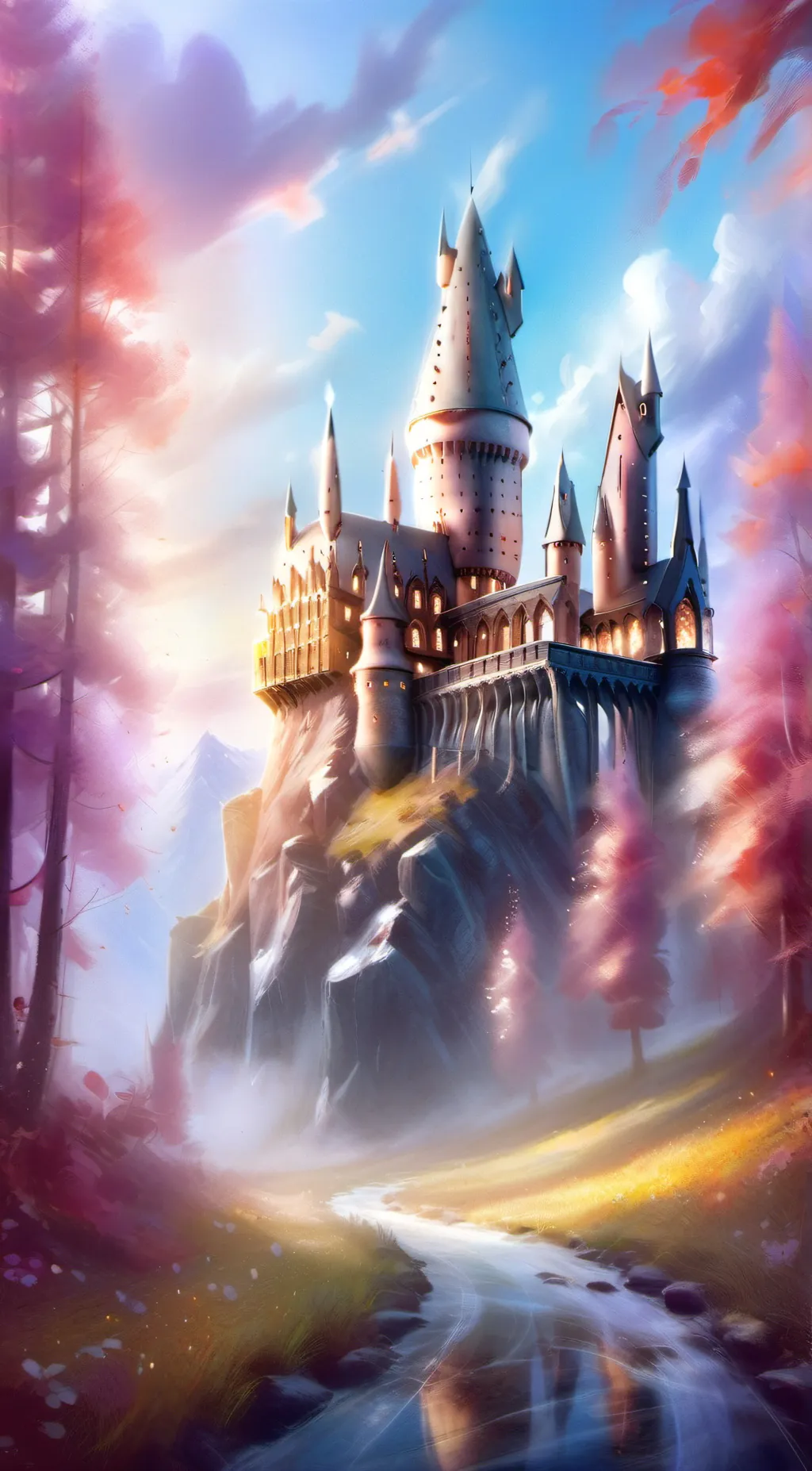 ai character: Hogwarts  background