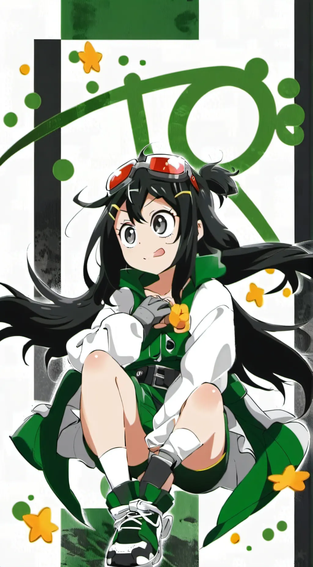 ai character: 🐸Tsuyu Asui🐸 background