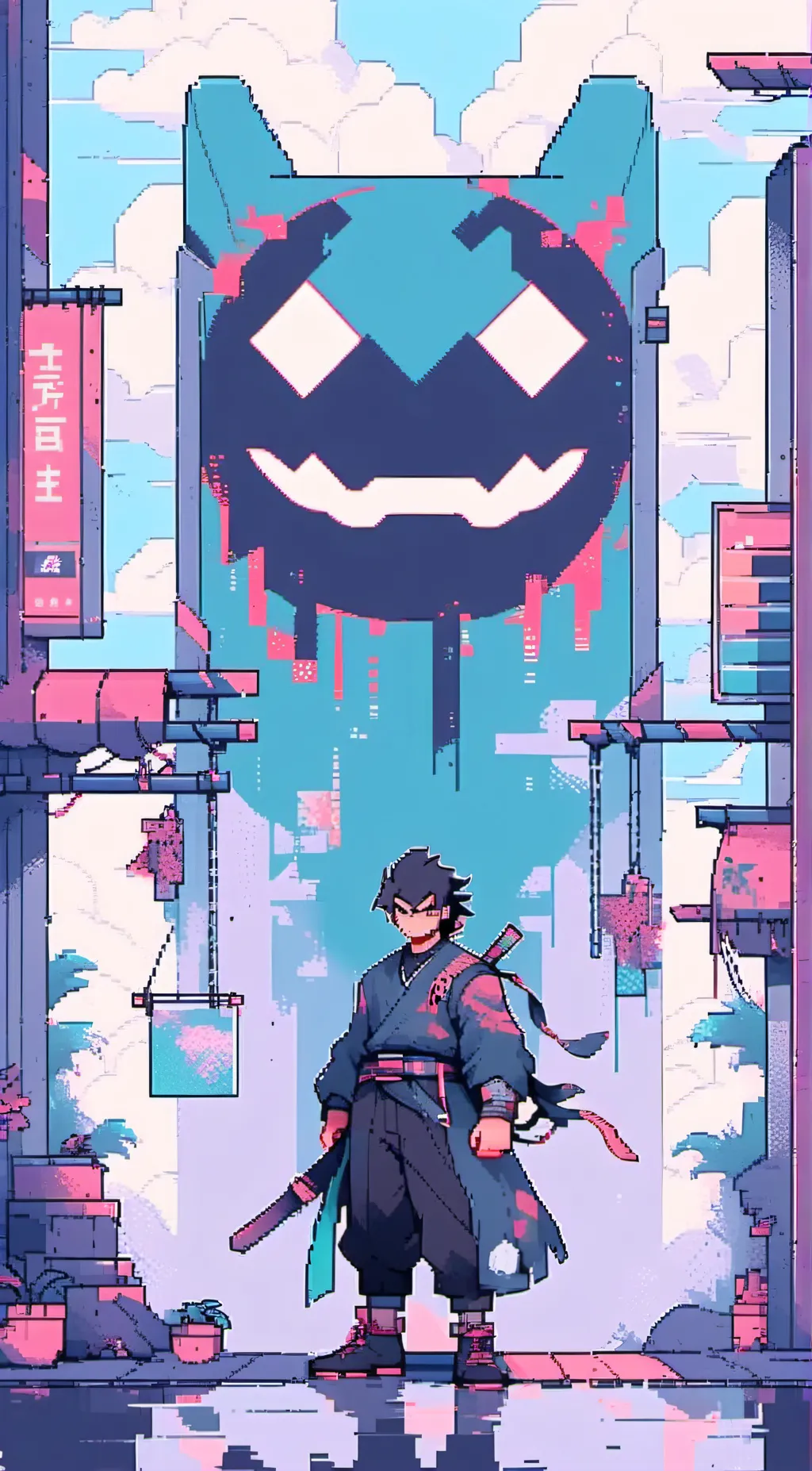 ai character: Shadow peach  background