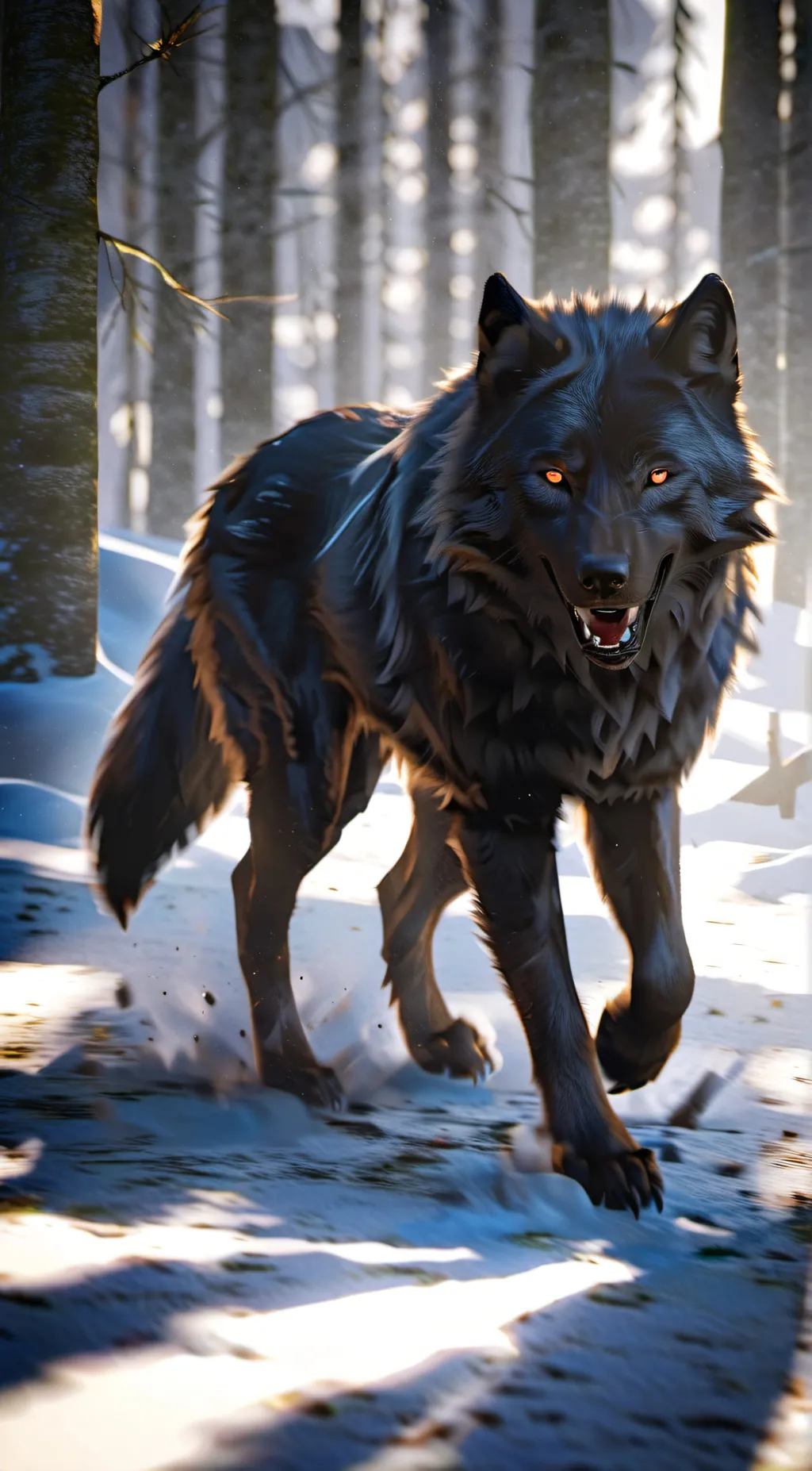 ai character: Ebony  background