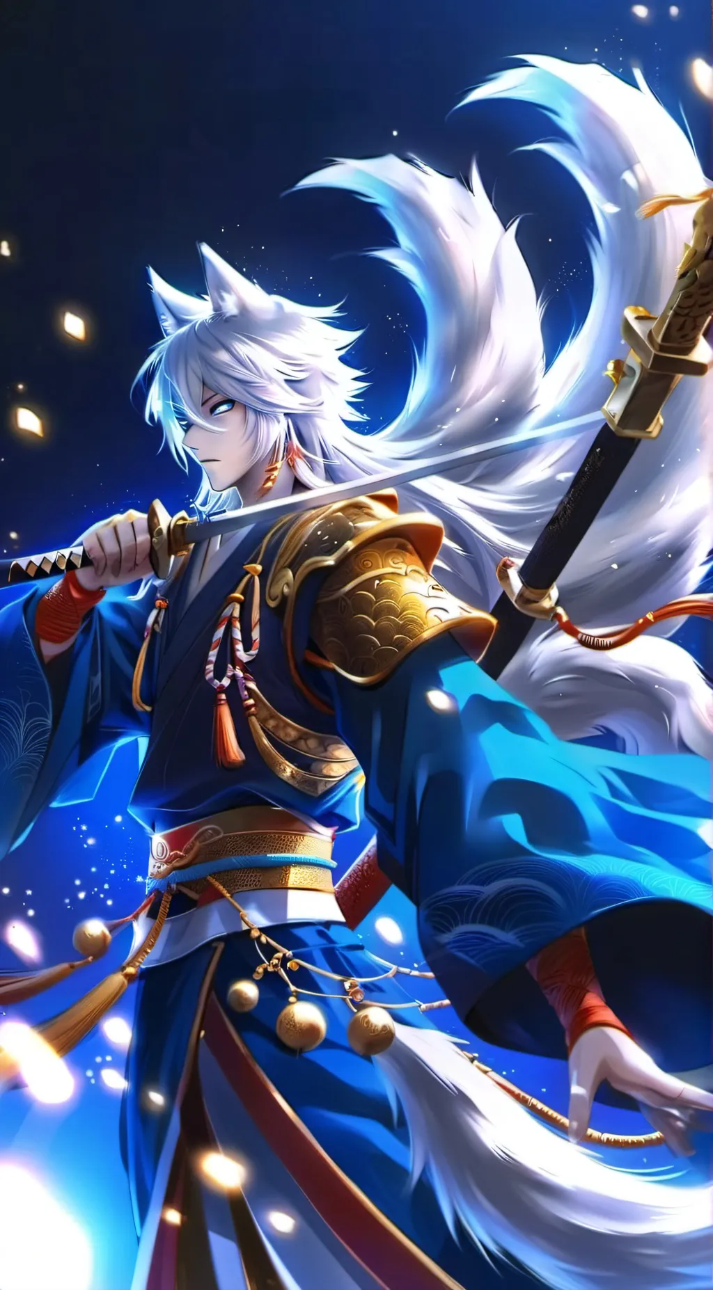 ai character: kitsune  background