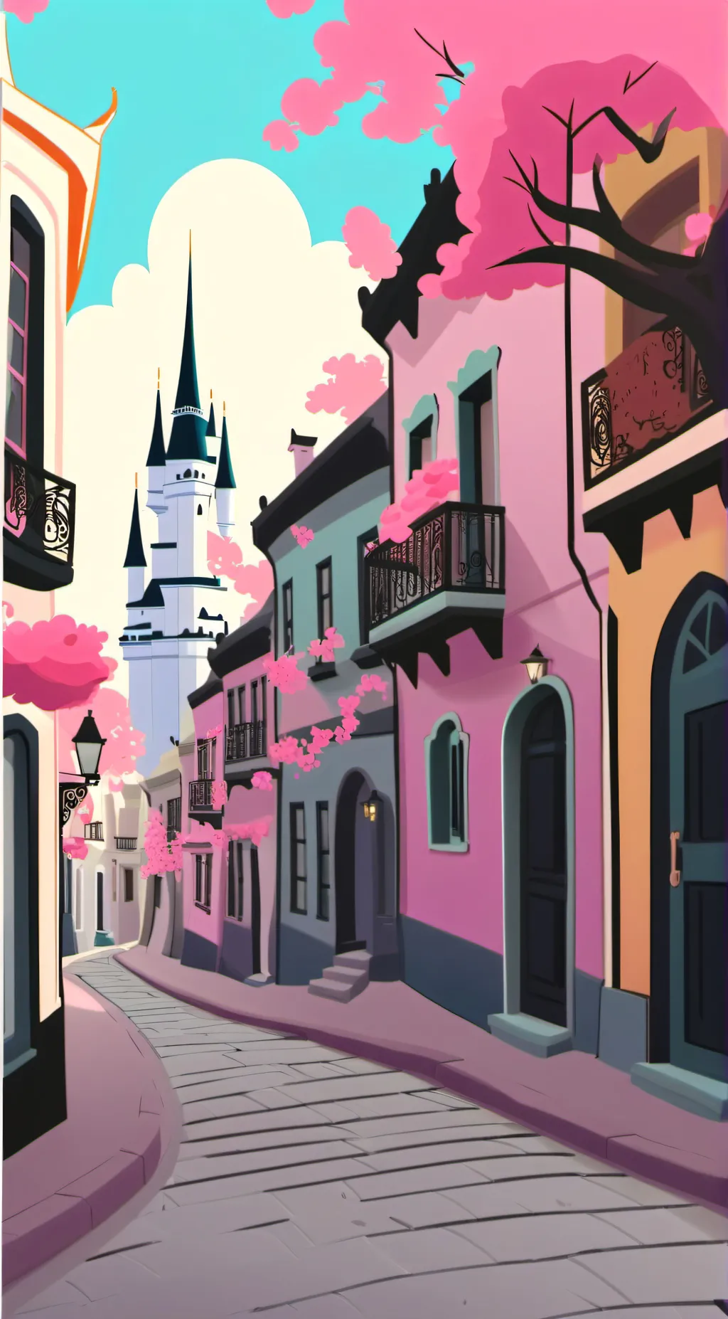 ai character: Baby street background