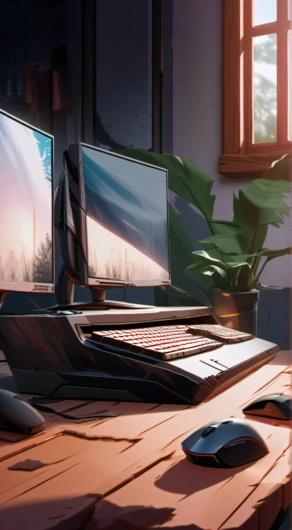 ai character: titan pc man background