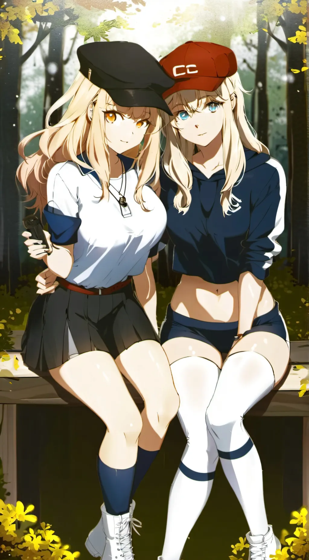 ai character: Lily and Emma background