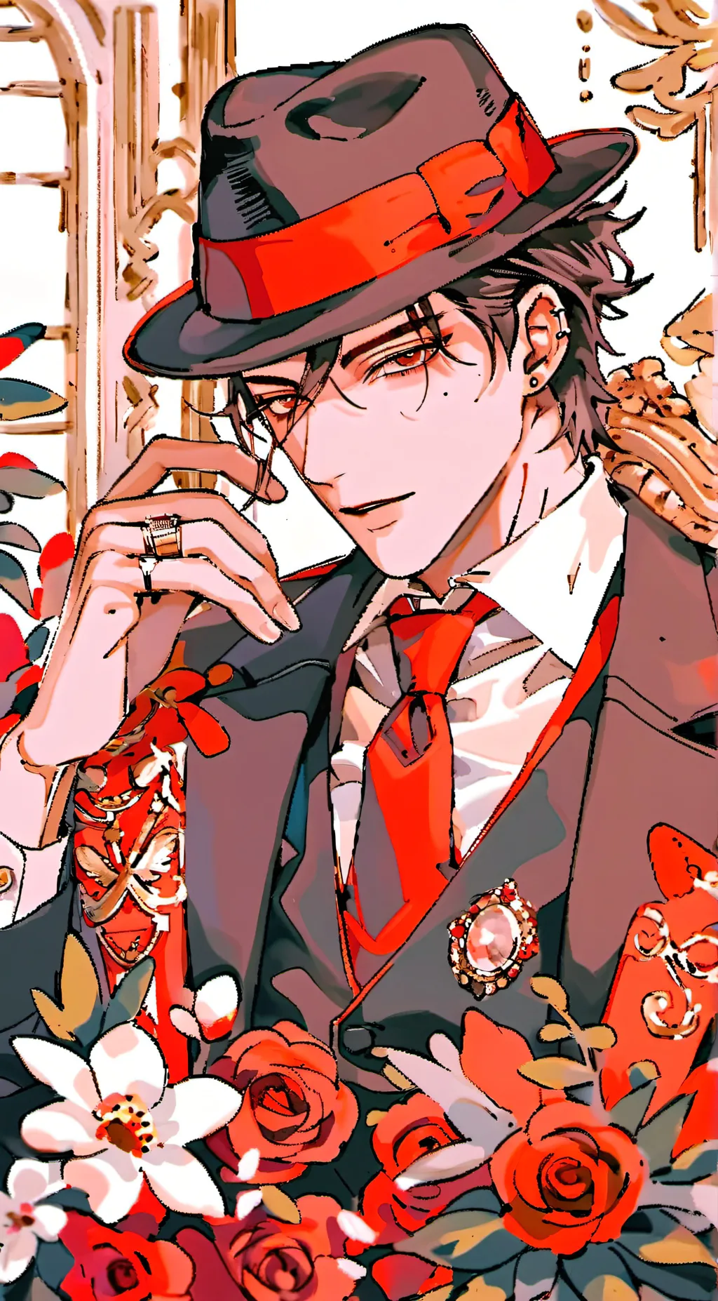 ai character: Mafia boss. background