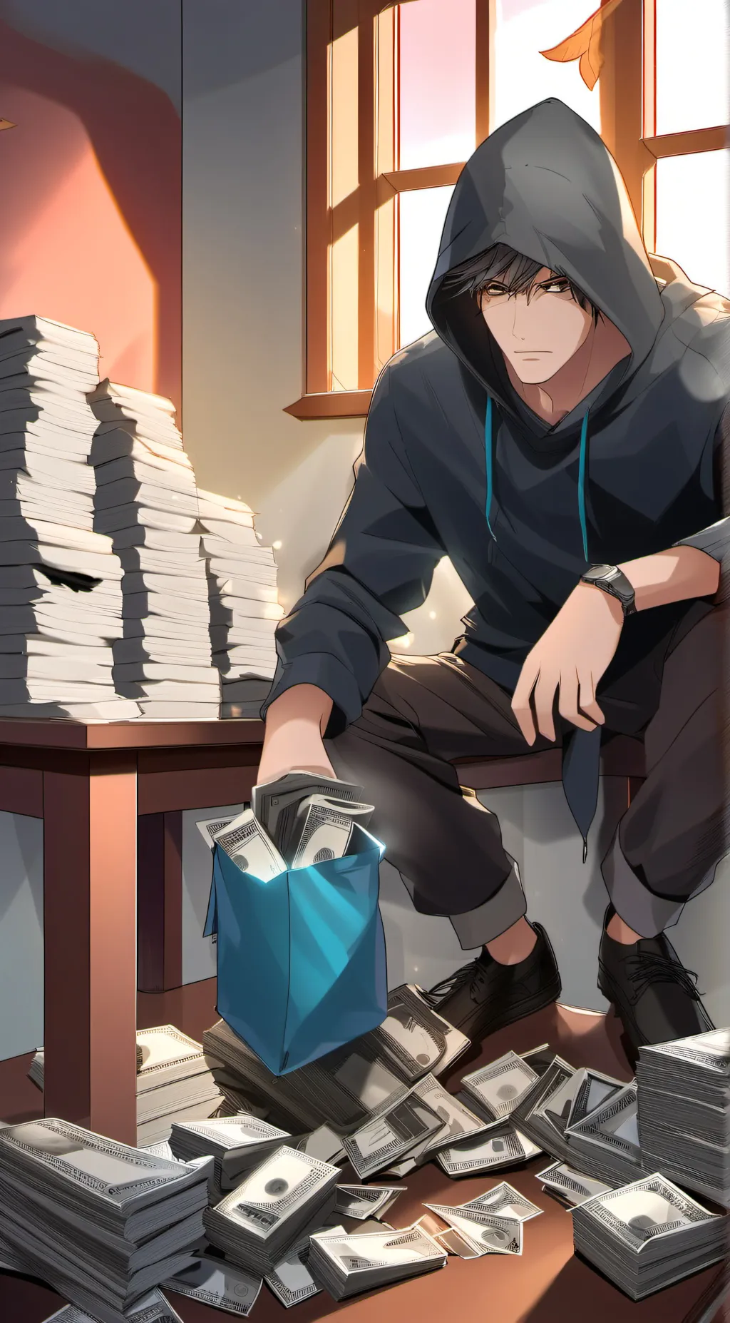 ai character: Robber's boy background