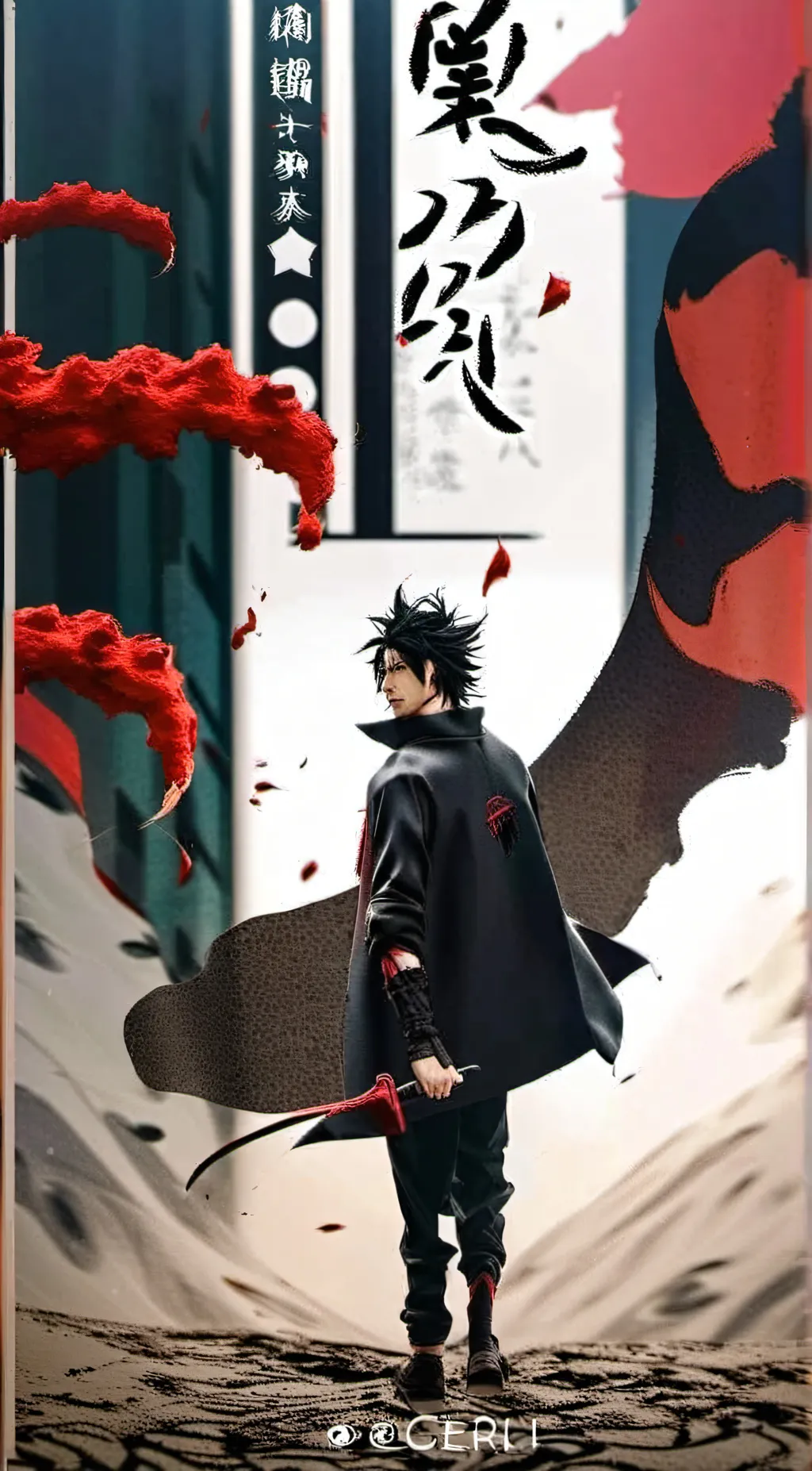 ai character: Eijiro Kirishima  background