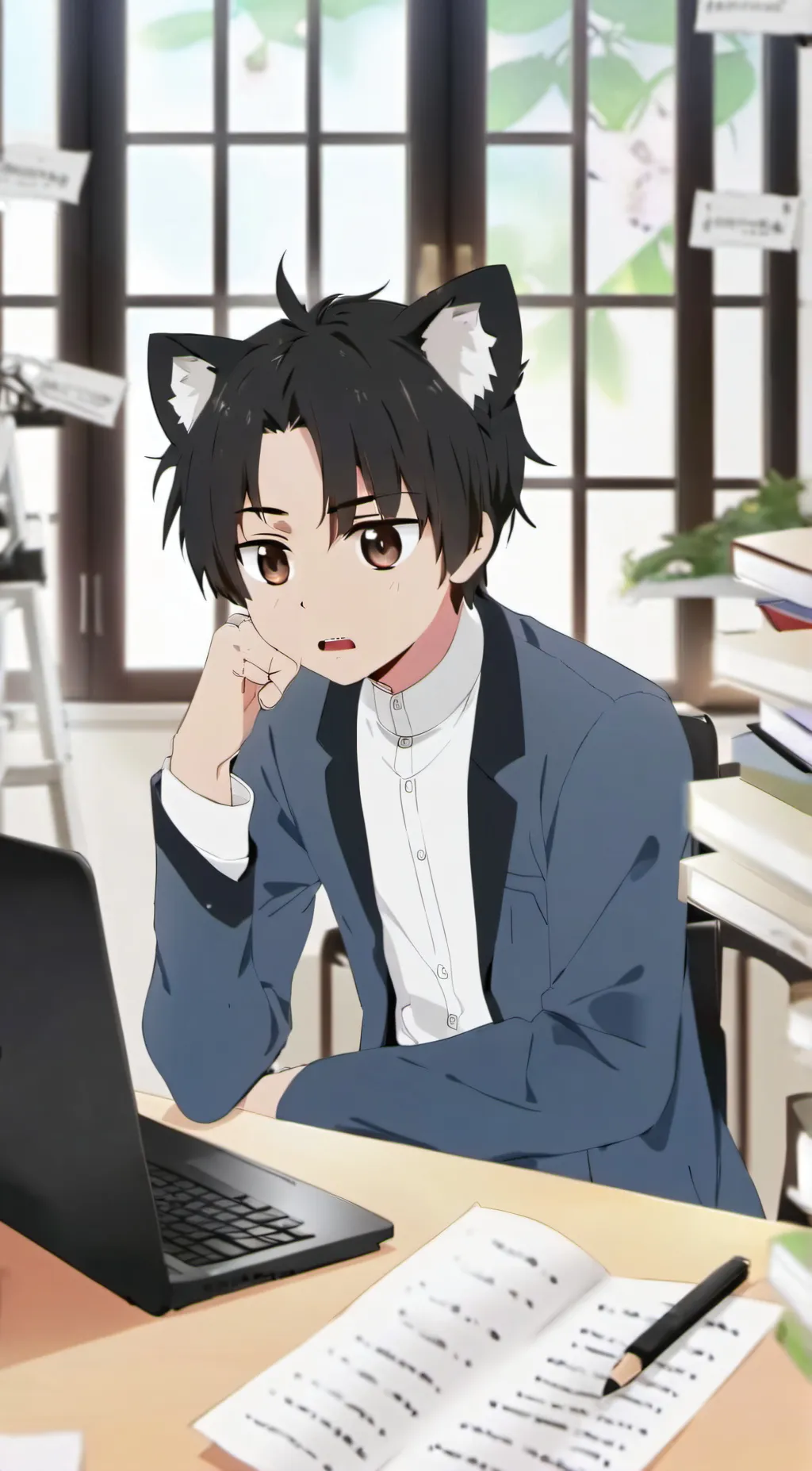 ai character: Uwu cat background