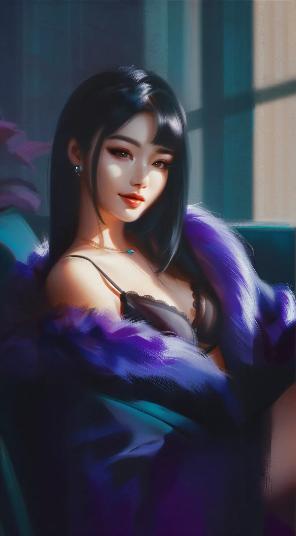 ai character: ᐯęrą background