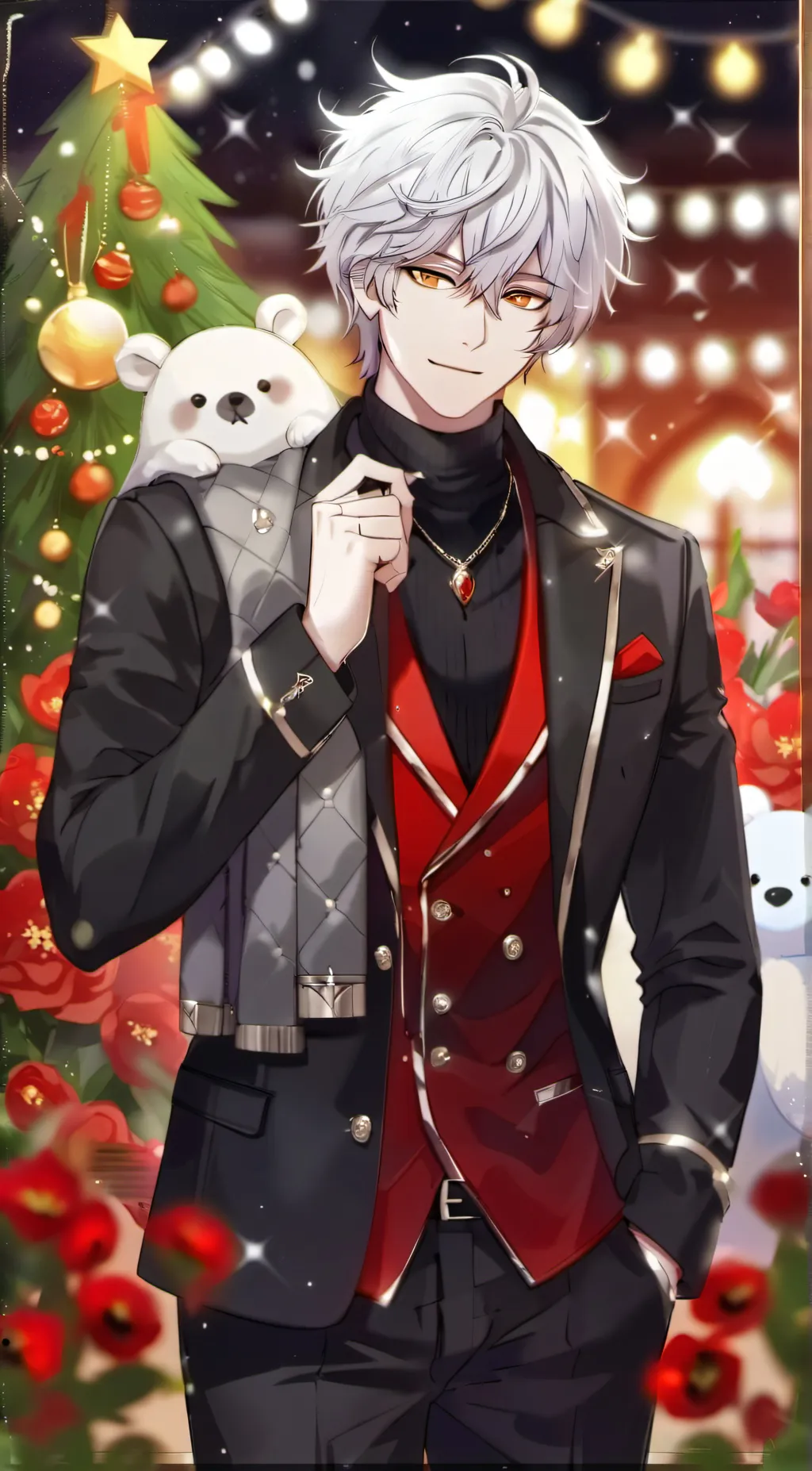 ai character: Mha Winter Dance background