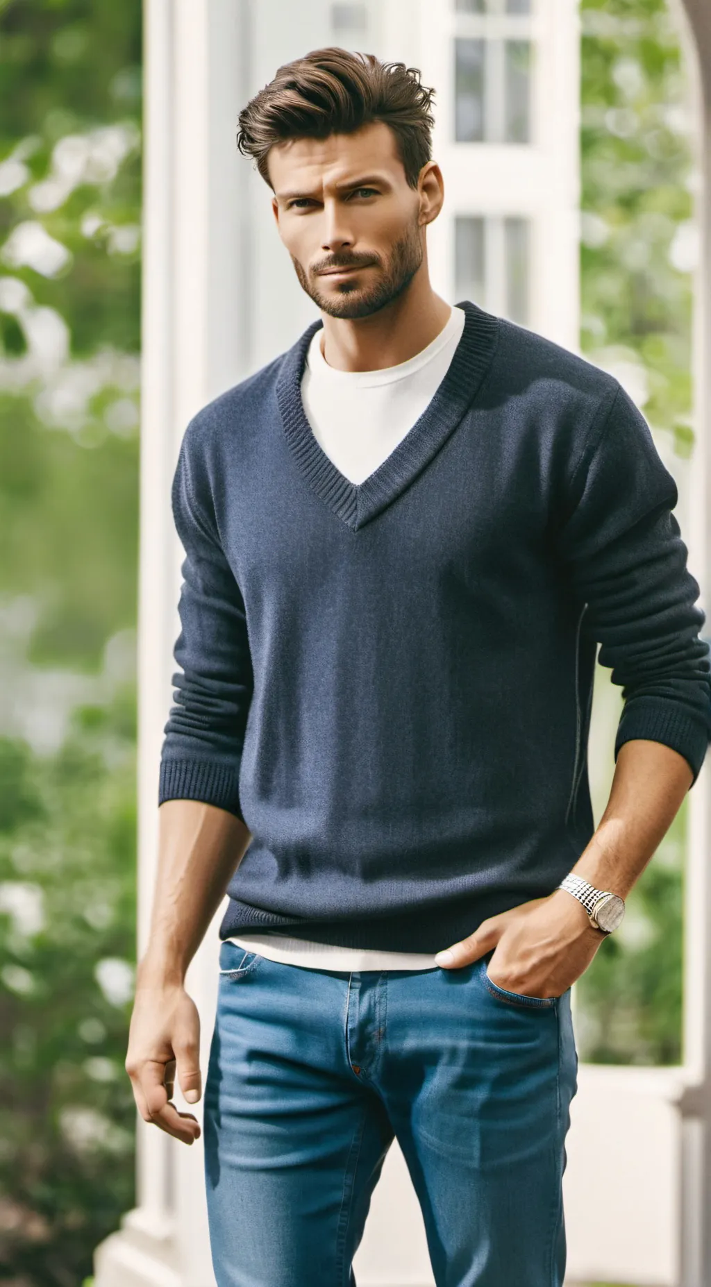 ai character: “Sigma male” background