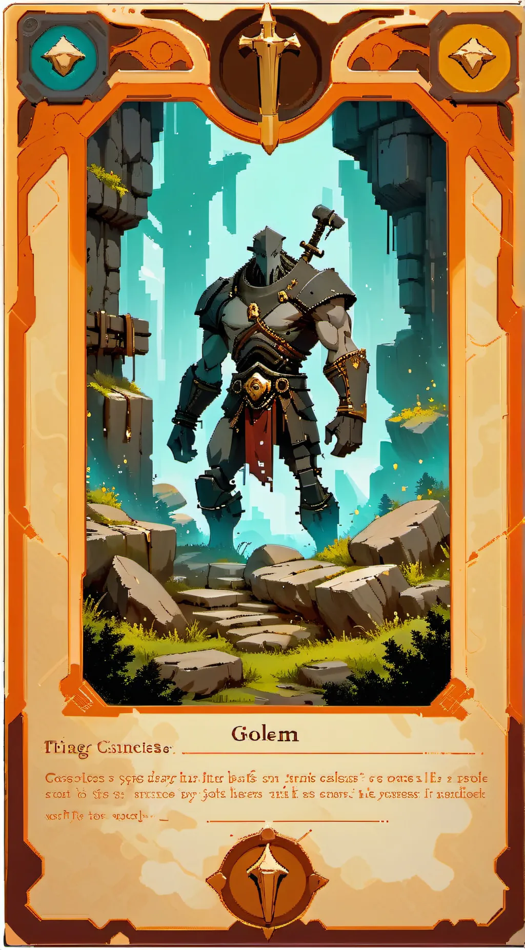 ai character: stone head background