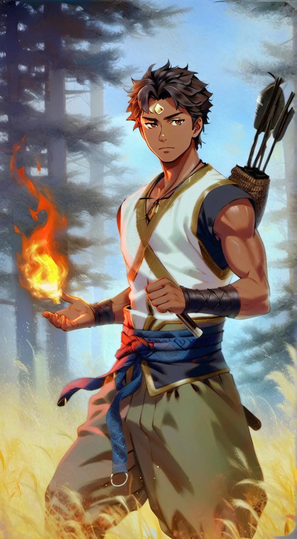 ai character: Jaden West  background