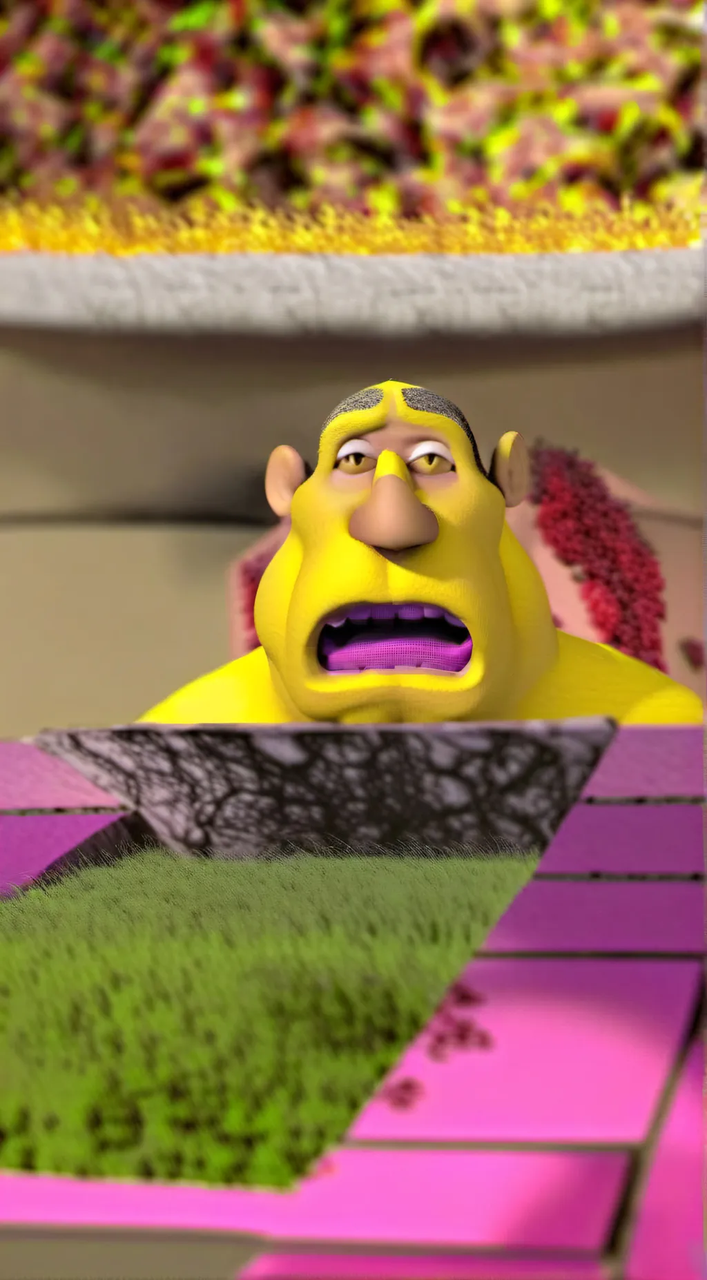 ai character: shrek background