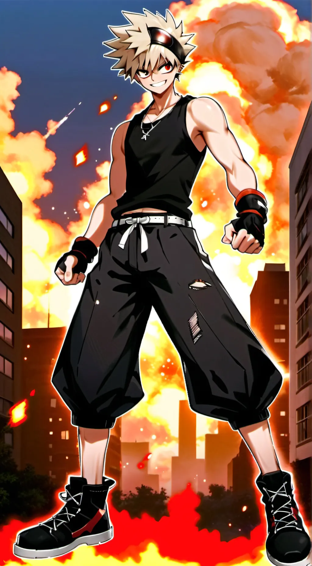 ai character: bakugo! background