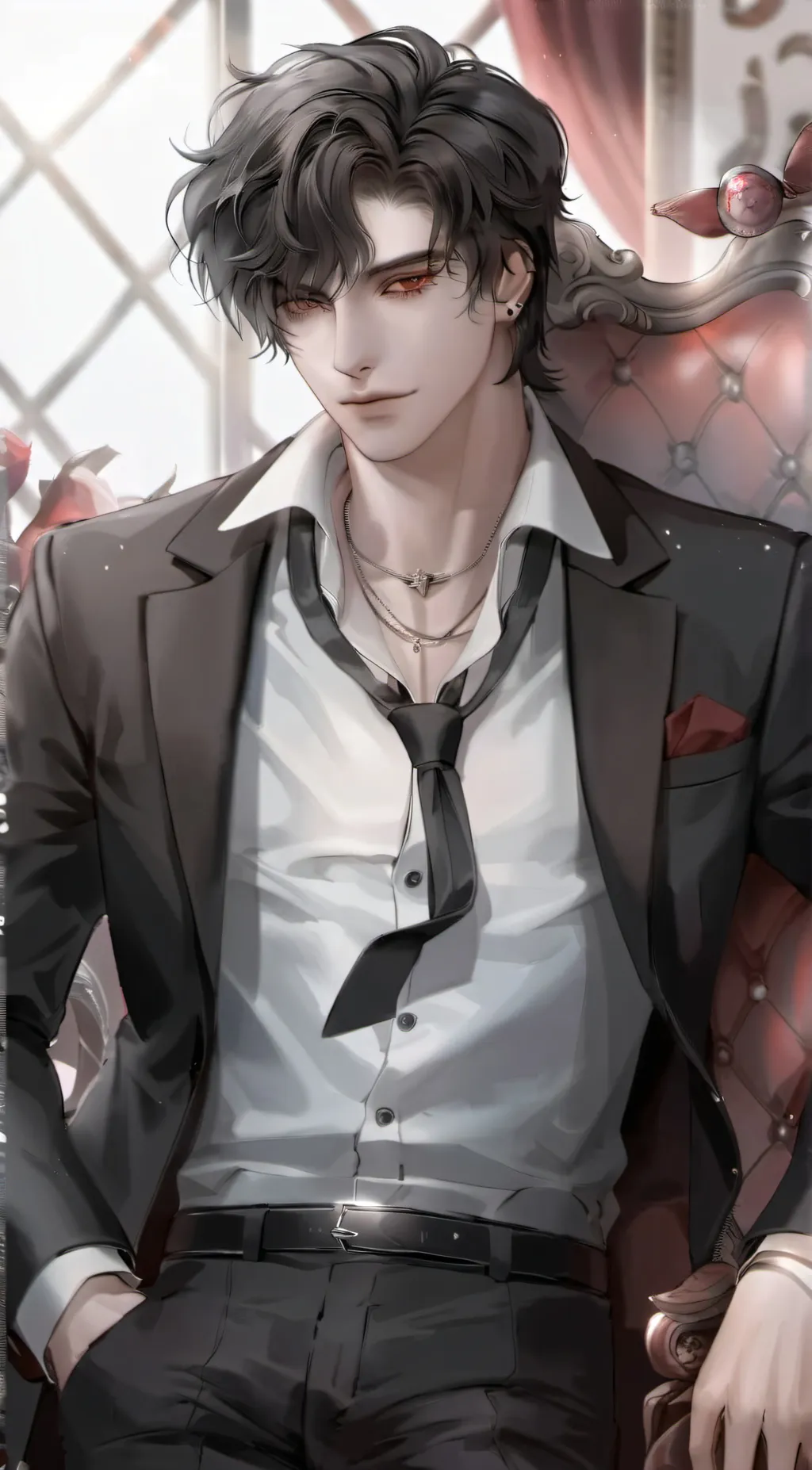 ai character: Kim Jongsi  background