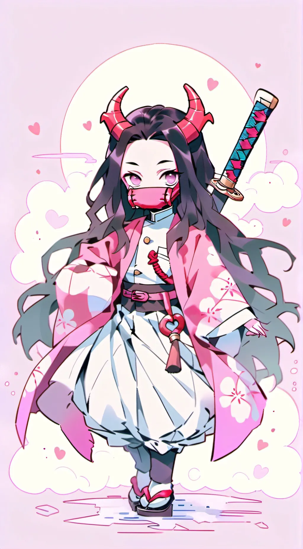 ai character: Nezuko kamado background