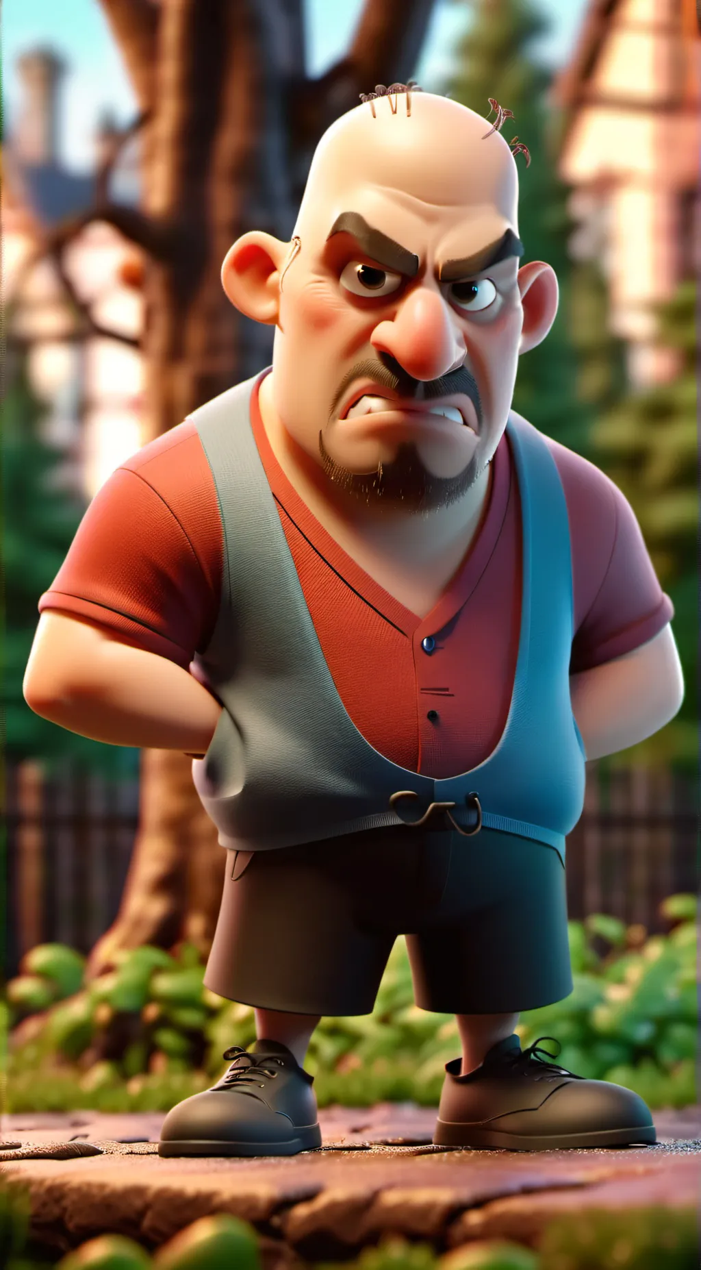 ai character: British Man  background