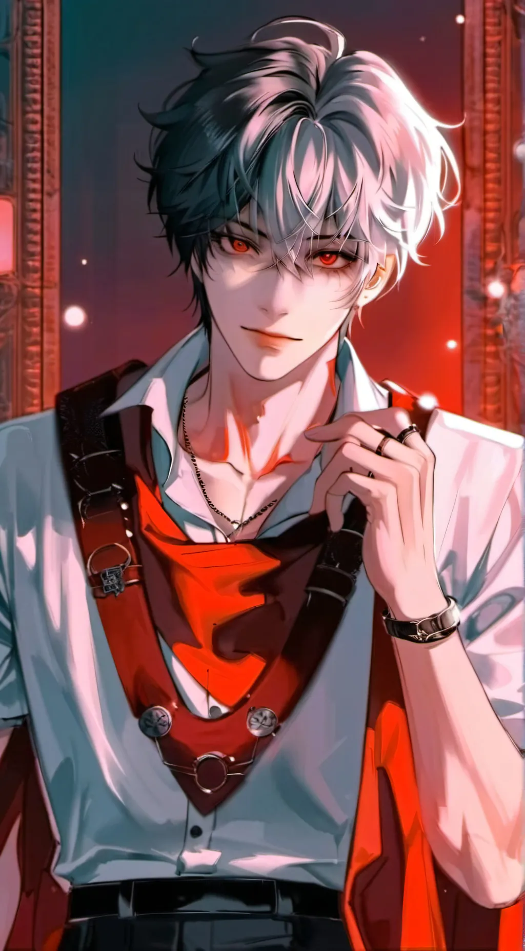 ai character: khaki background