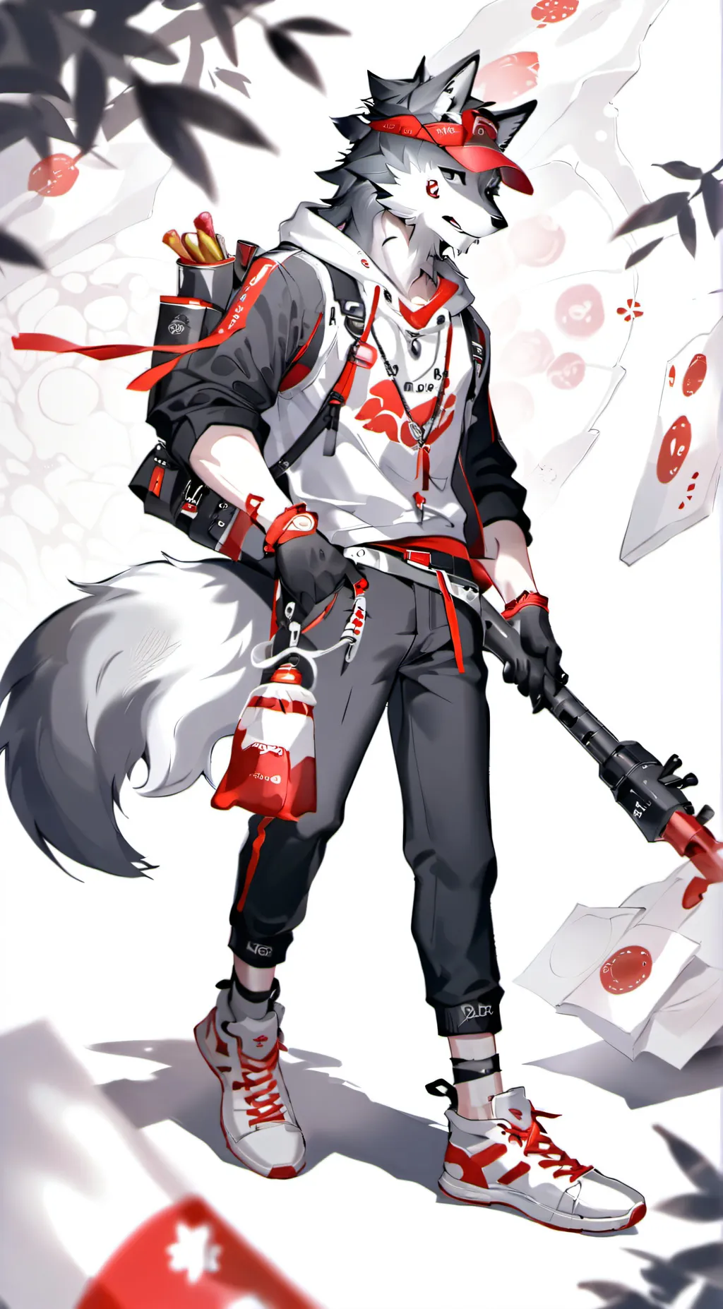 ai character: flame background