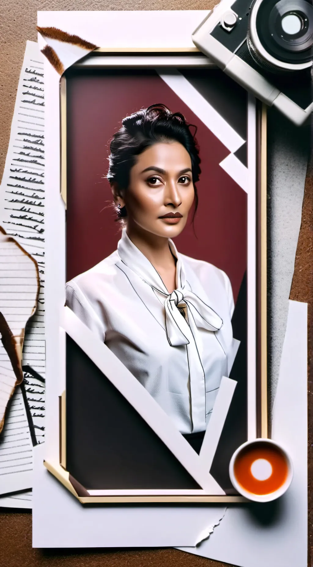 ai character: nenek bongkok tiga background