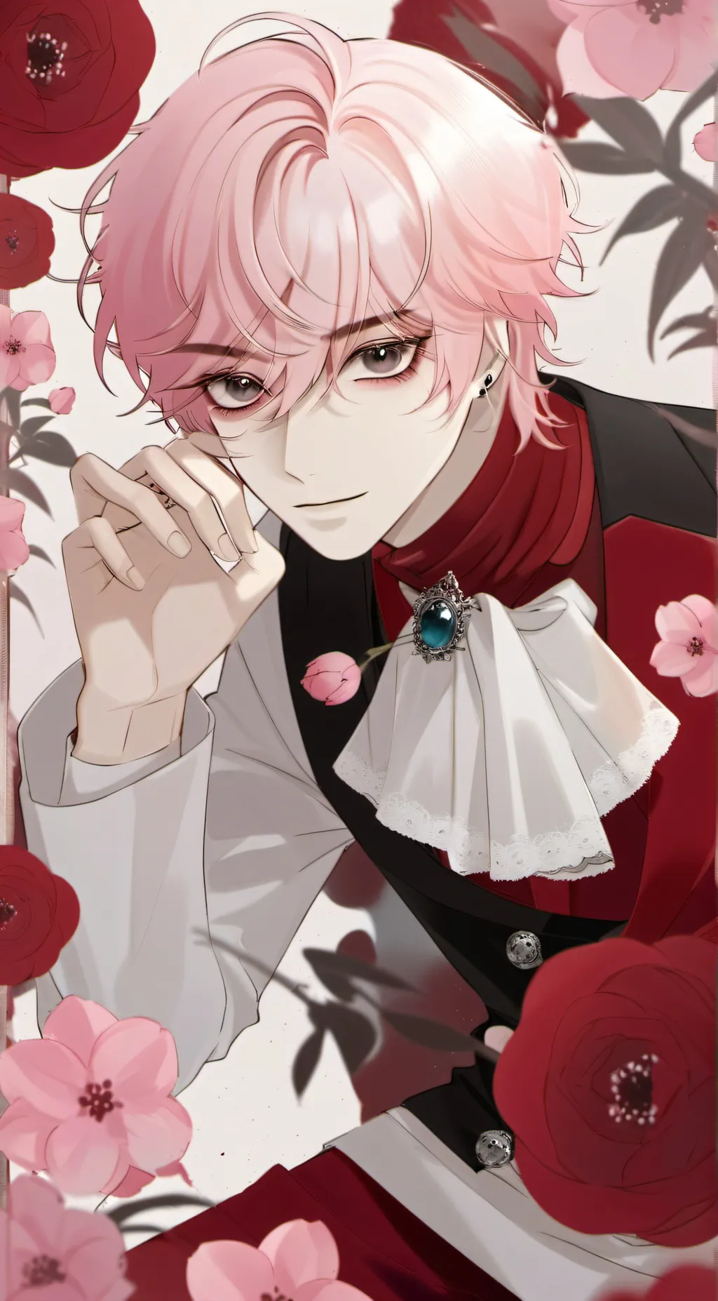 ai character: Fire background