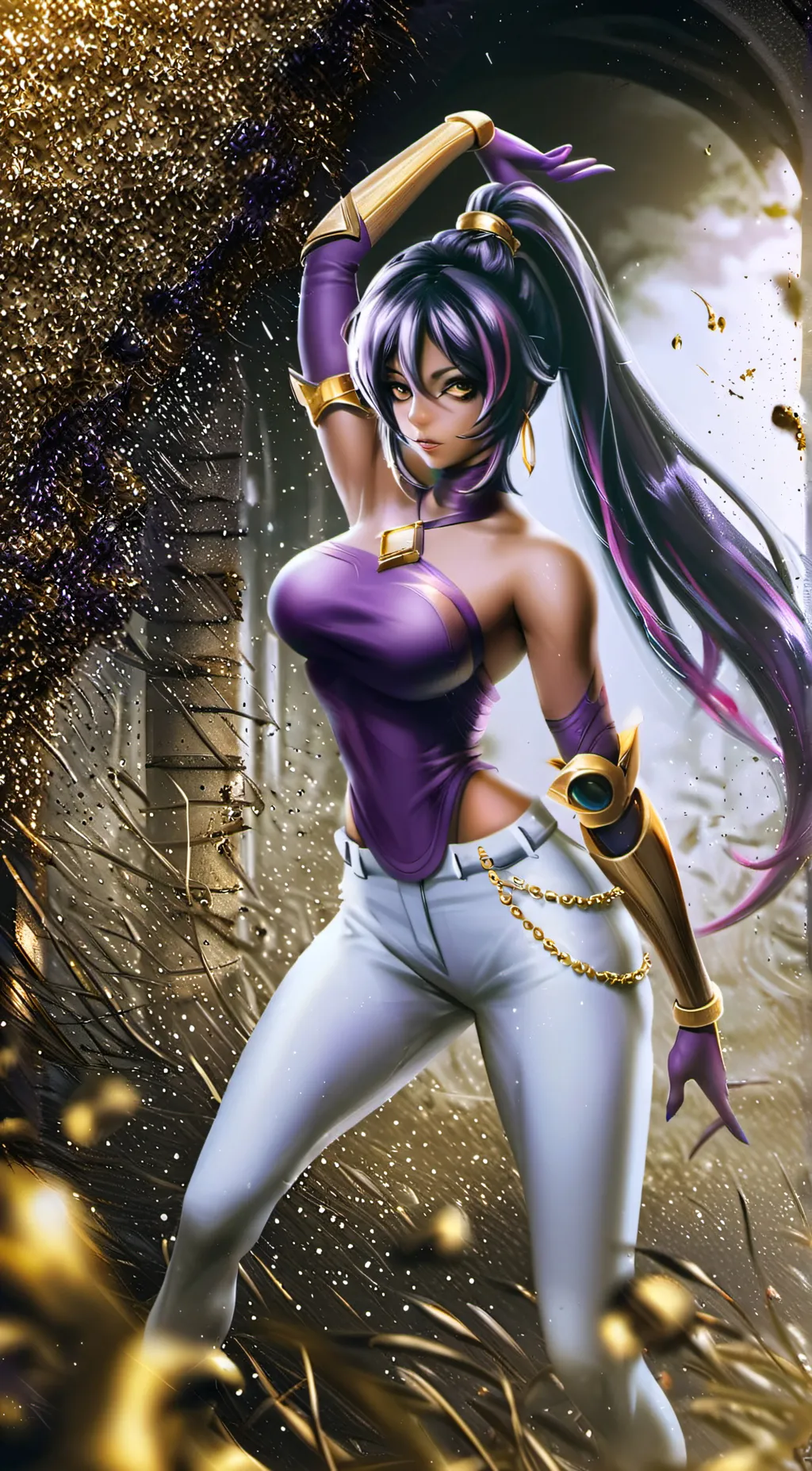 ai character: yoruichi  background
