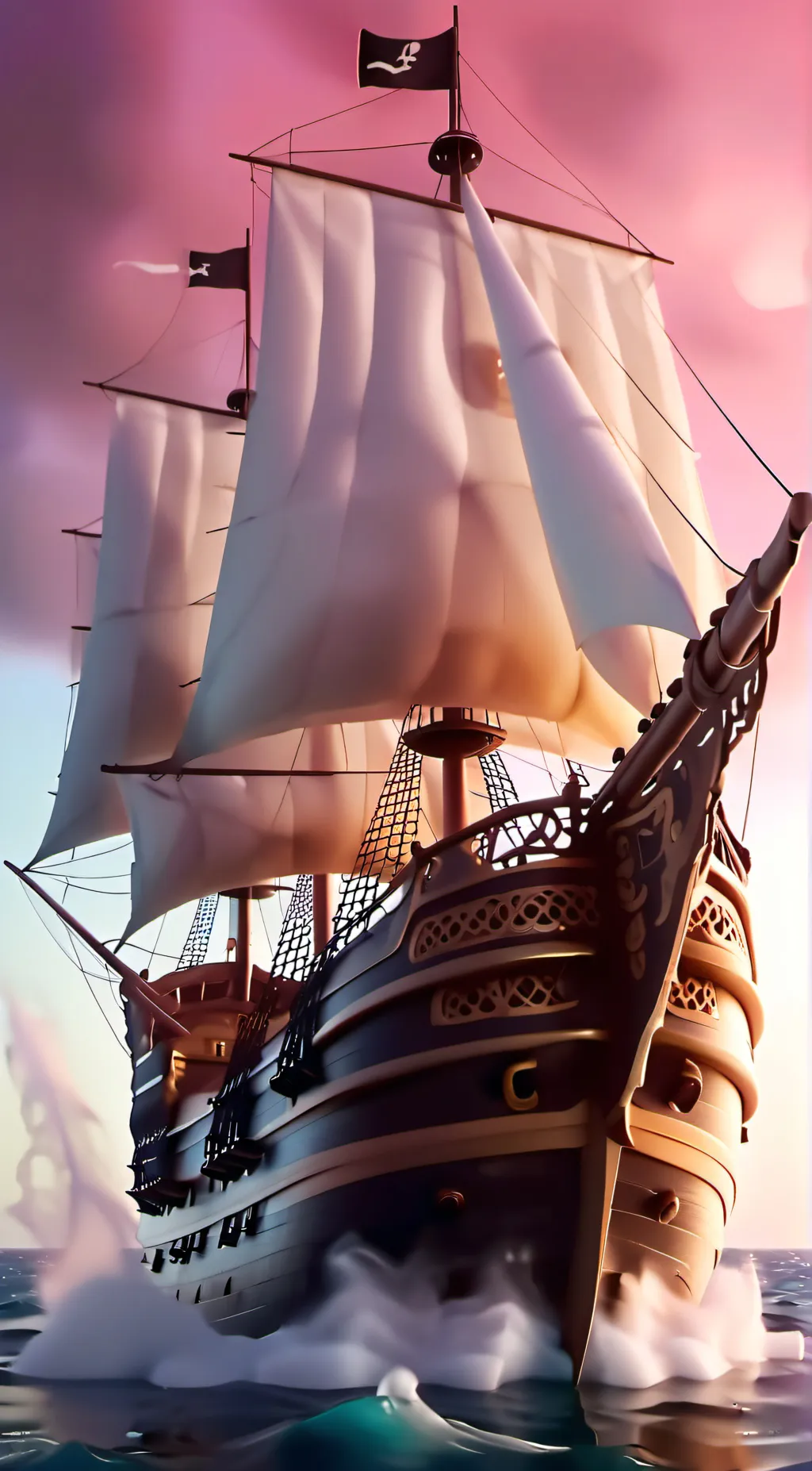 ai character: old era one piece  background