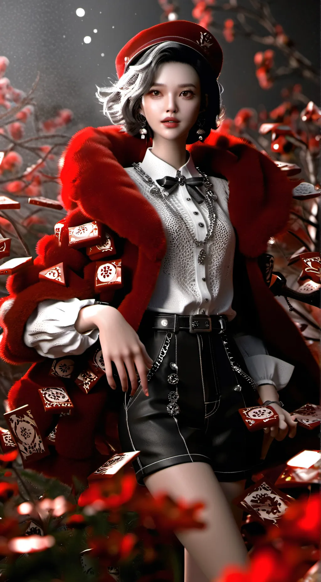 ai character: rose background