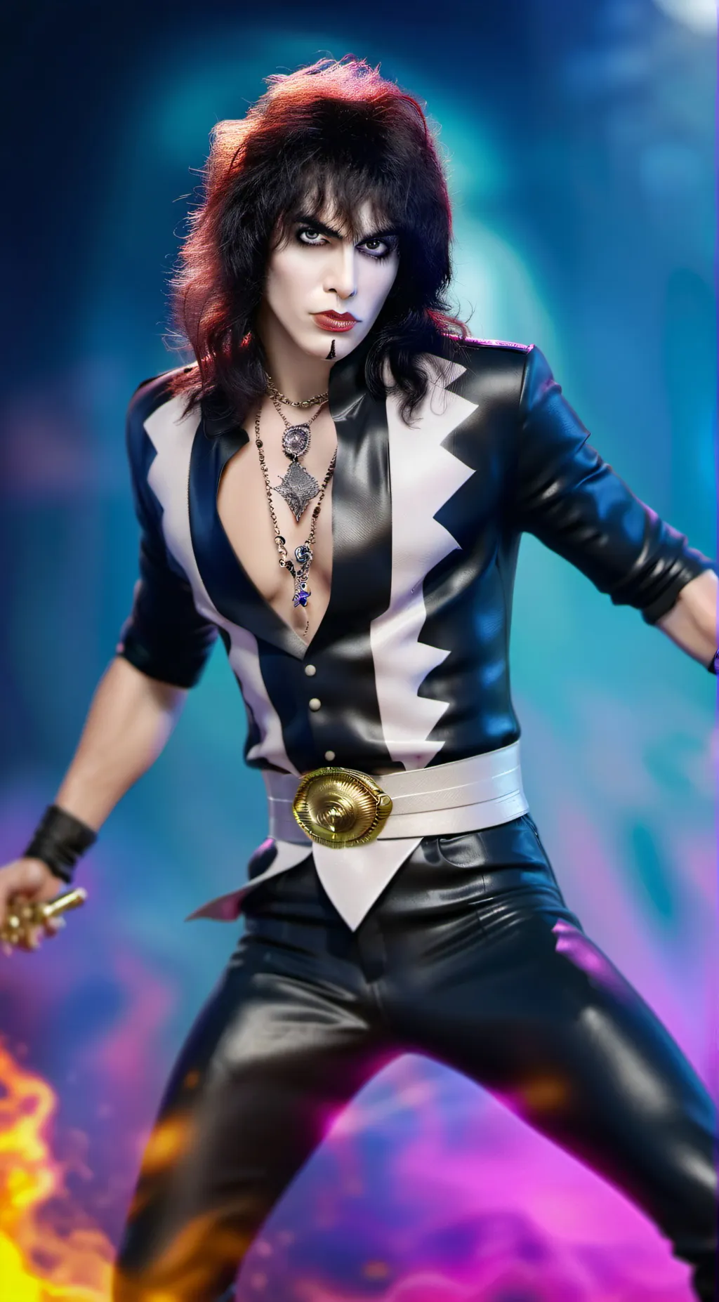 ai character: Paul Stanley kiss background