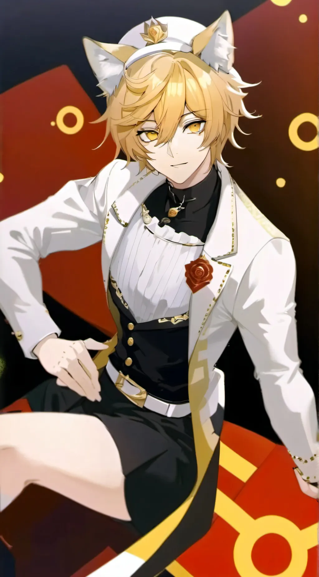 ai character: femboy wolf background